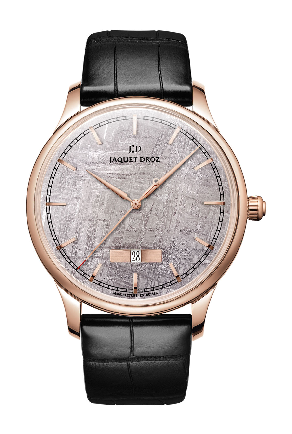 Jaquet Droz Grande Heure Minute Quantieme Meteorite