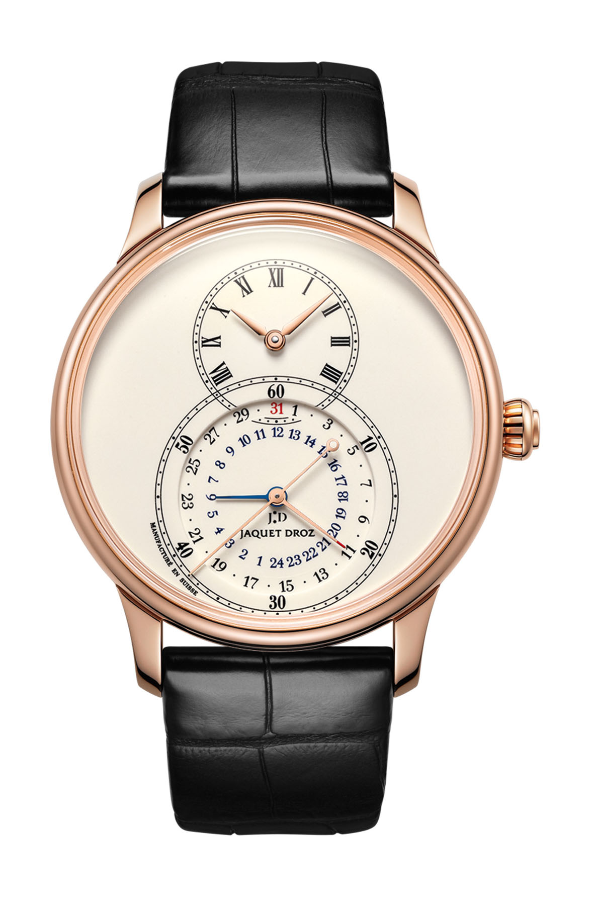 Jaquet Droz Grande Seconde Dual Time Ivory Enamel