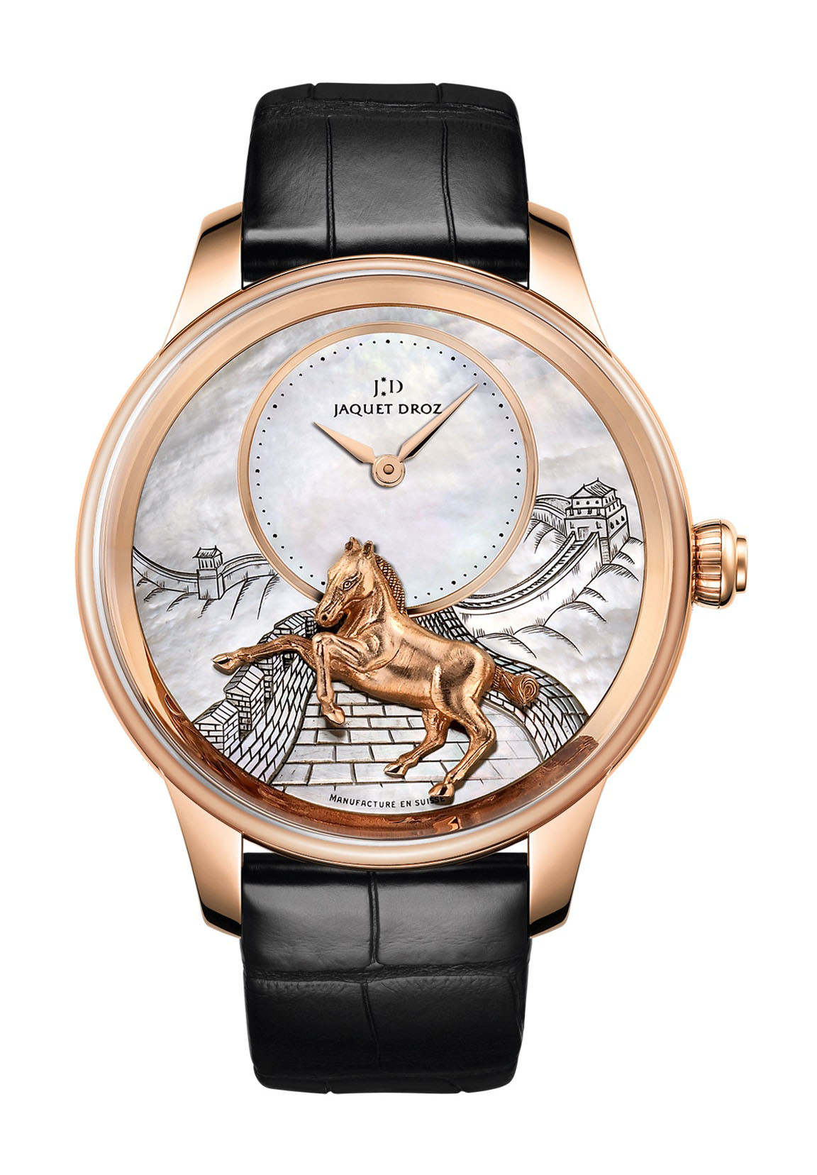 Jaquet Droz Petite Heure Minute Relief Horse