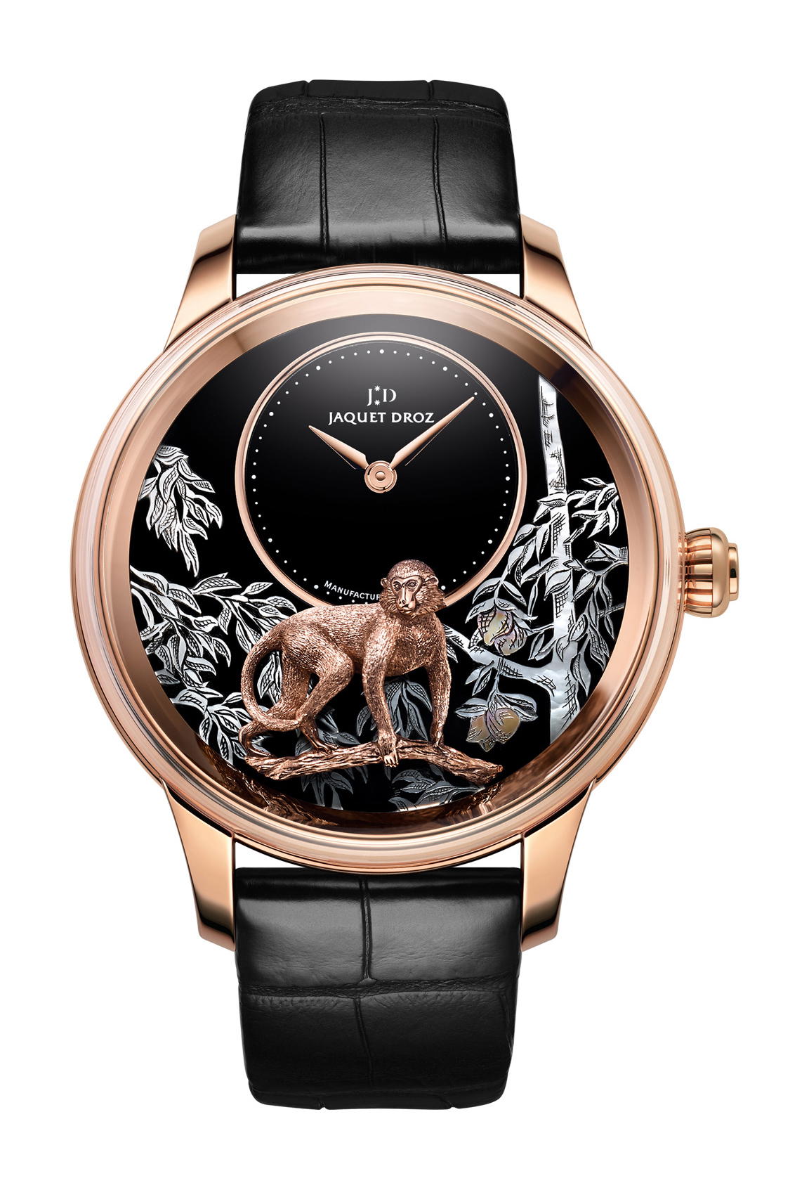 Jaquet Droz Petite Heure Minute Relief Monkey