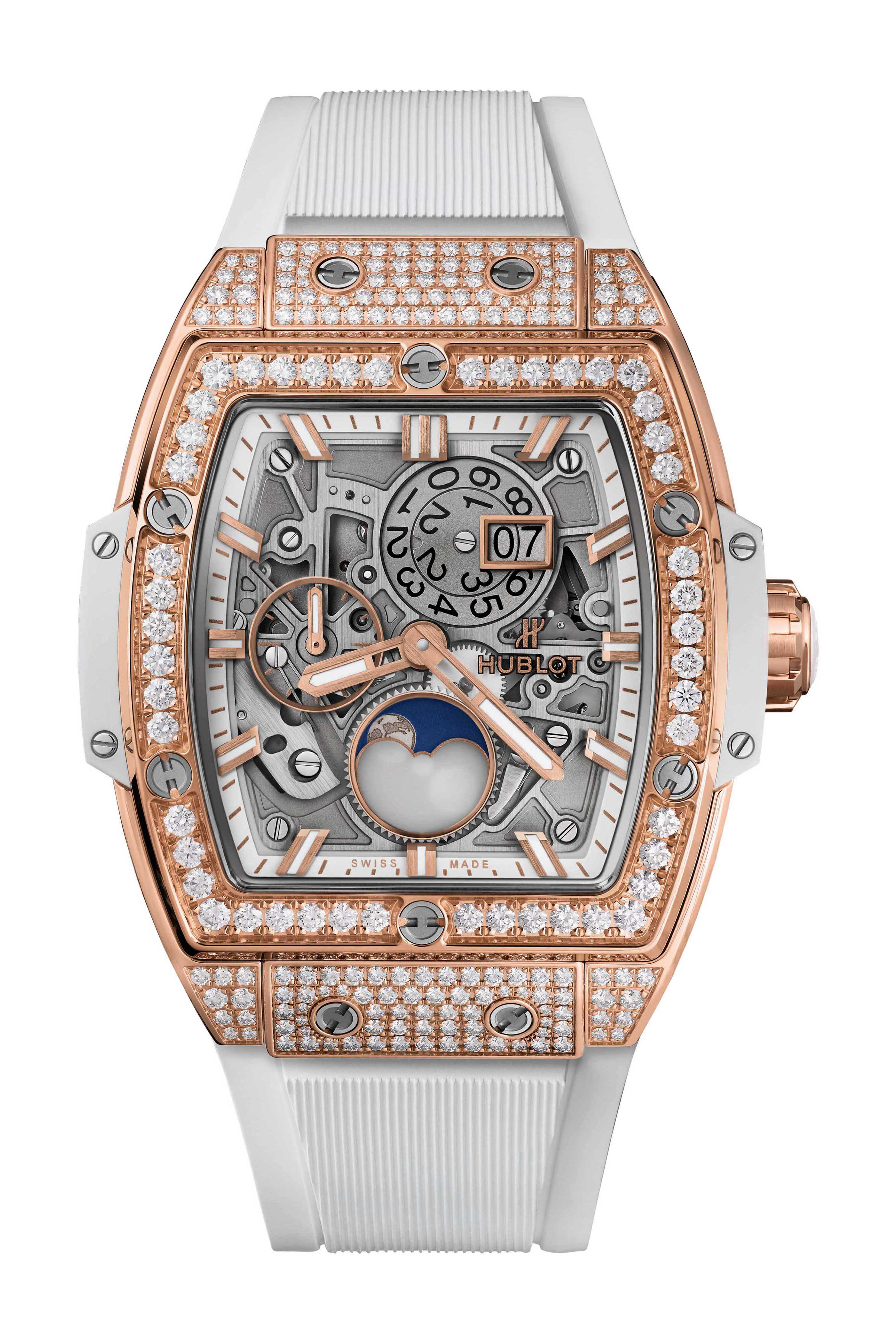 Hublot Spirit Of Big Bang Moonphase King Gold White Pavé