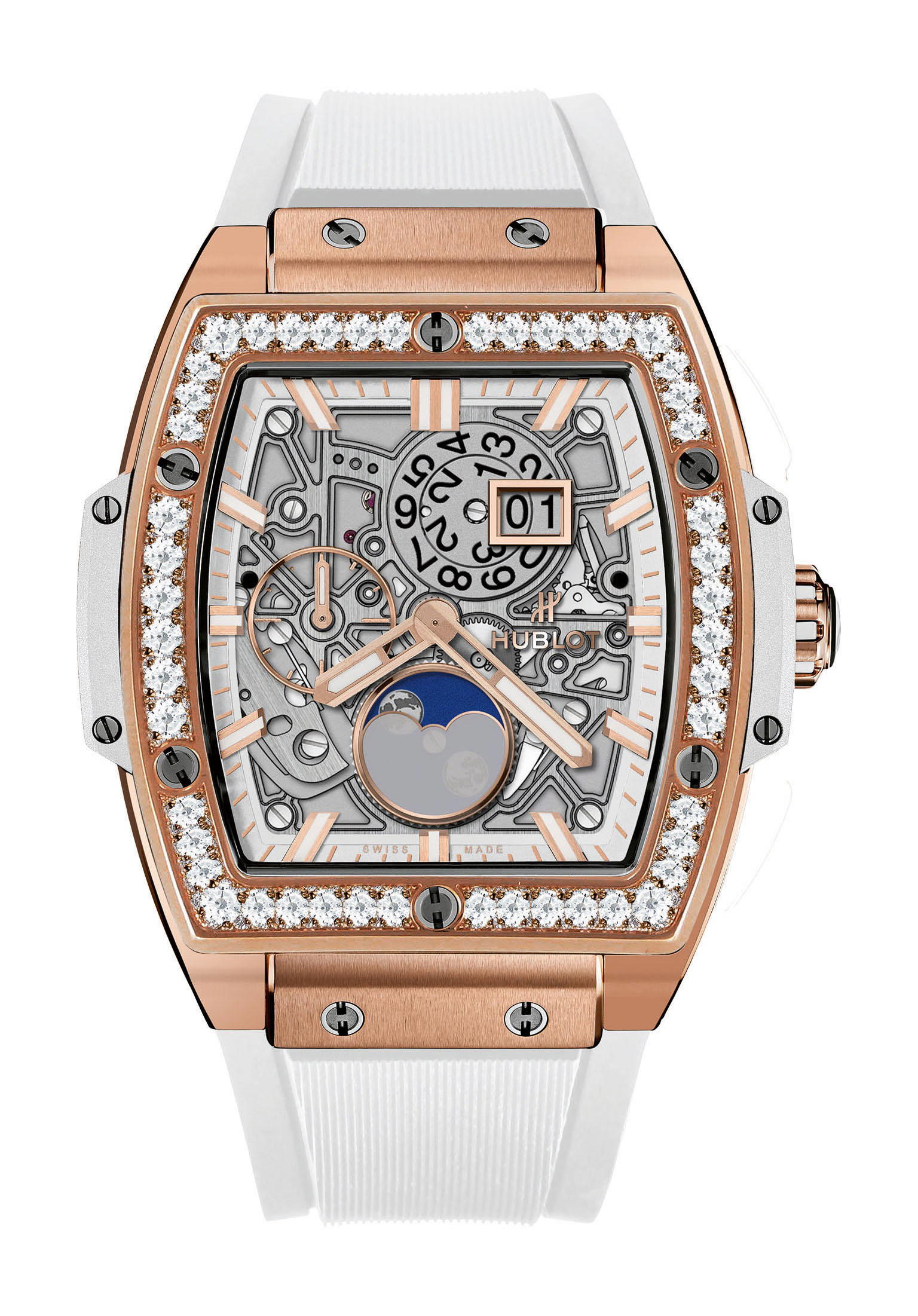 Hublot Spirit Of Big Bang Moonphase King Gold White Diamonds