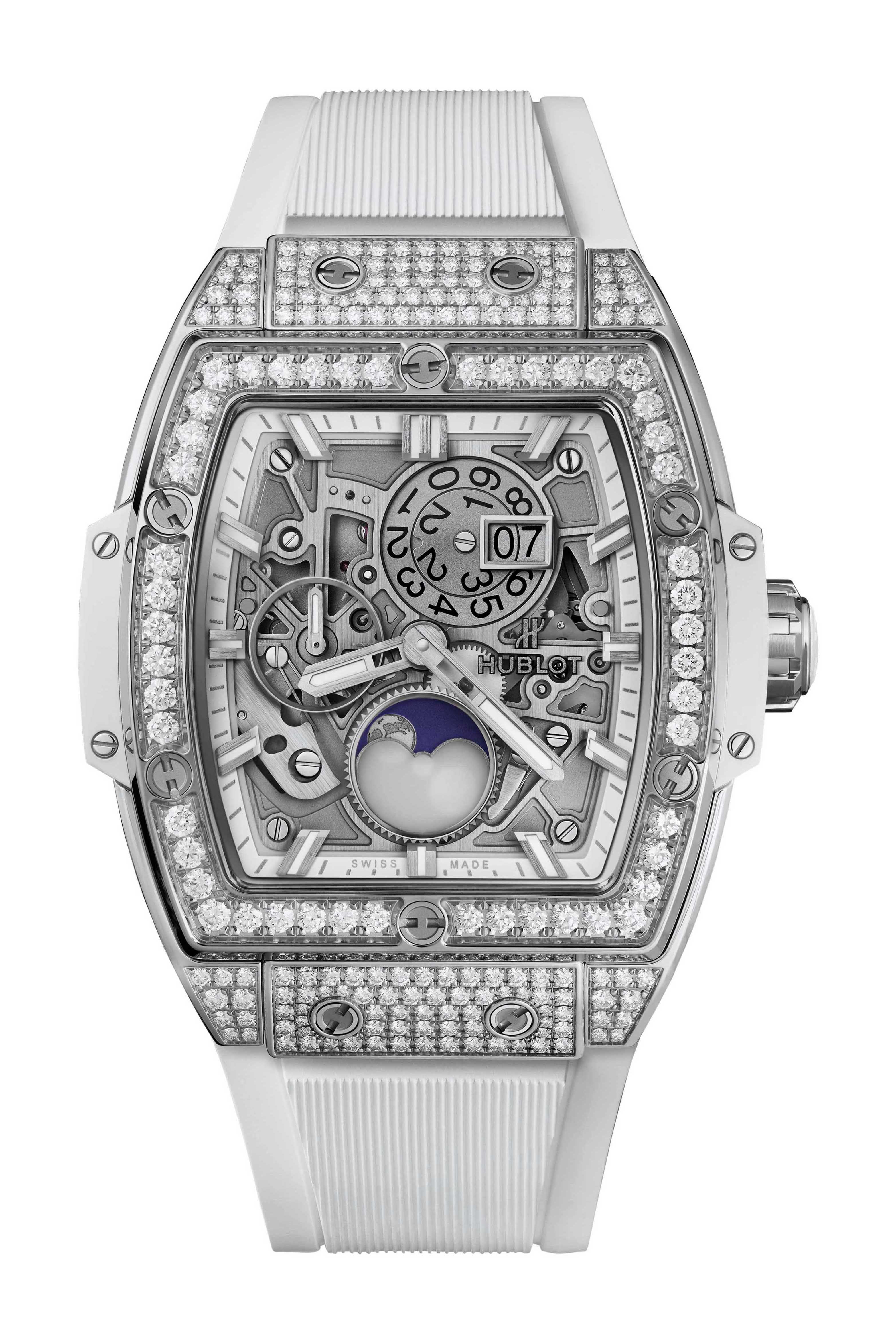 Hublot Spirit Of Big Bang Moonphase Titanium White Pavé