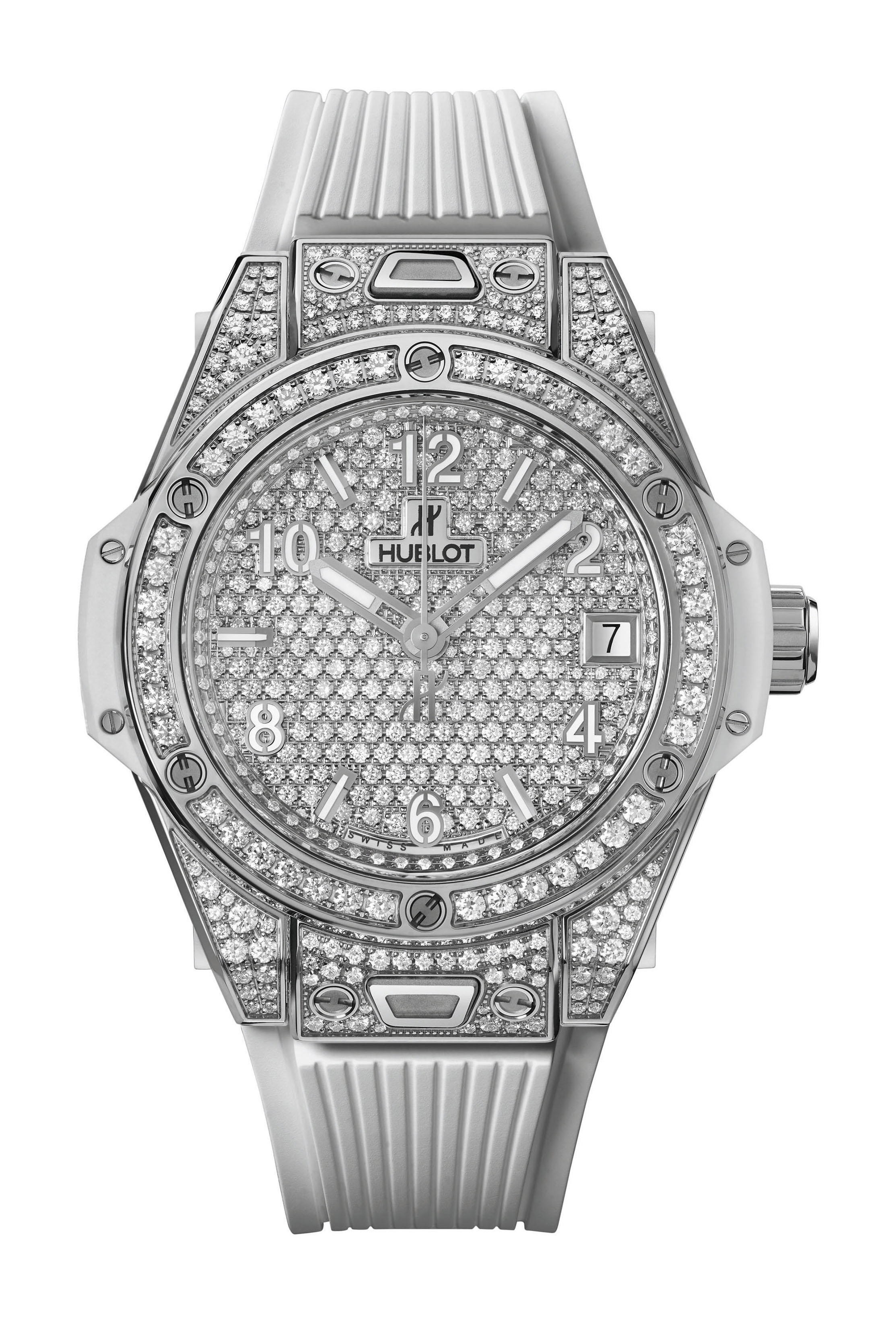 Hublot Big Bang One Click Steel White Full Pavé