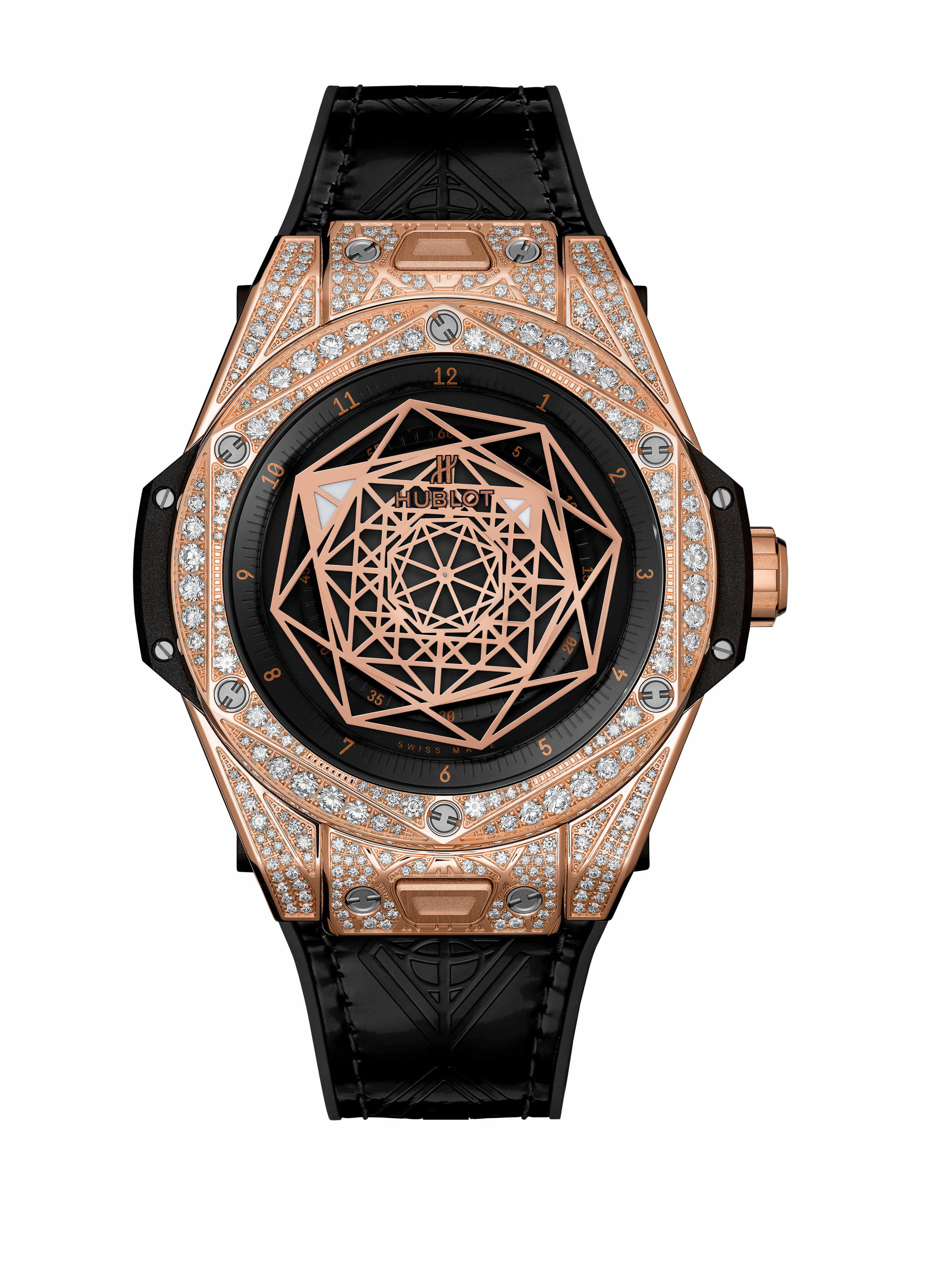 Hublot Big Bang One Click Sang Bleu King Gold Pavé