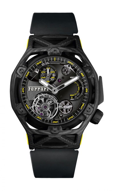 Hublot Techframe Ferrari Tourbillon Chronograph Carbon Yellow