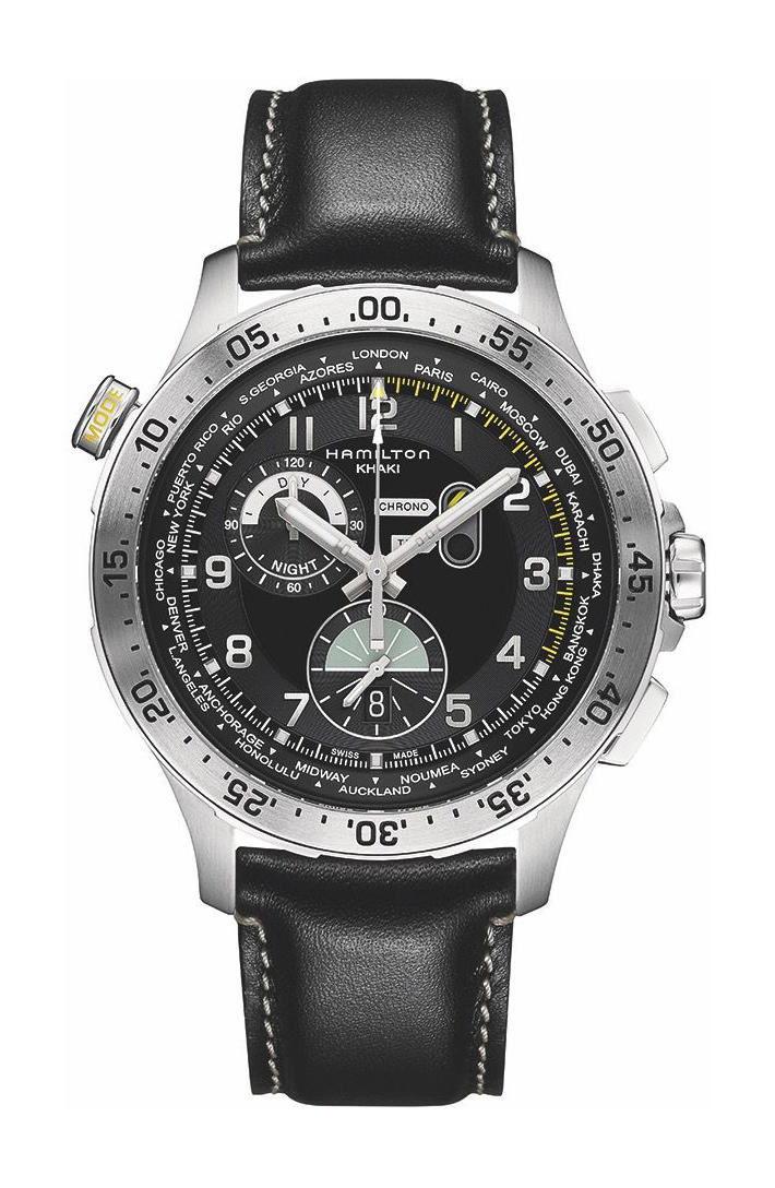 Hamilton Khaki Aviation Worldtimer Chrono Quartz