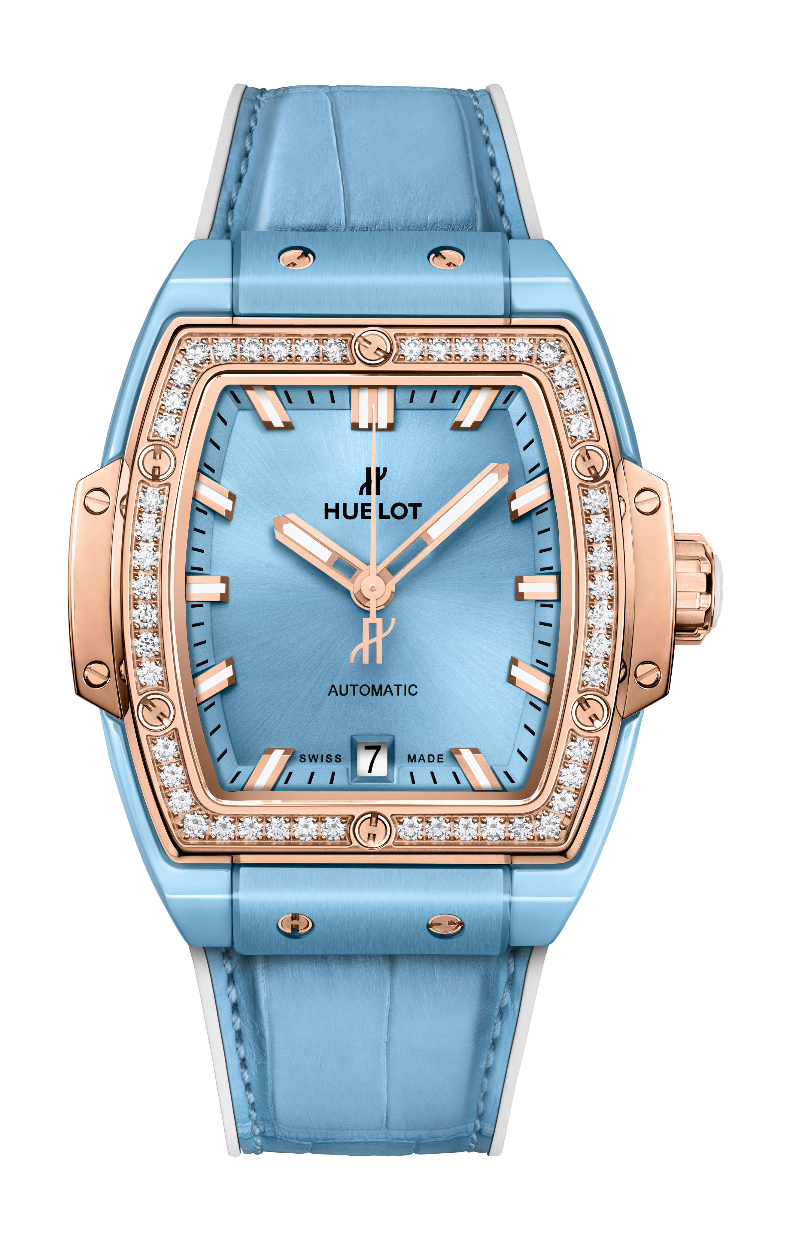Hublot Spirit of Big Bang Light Blue Ceramic King Gold Diamonds