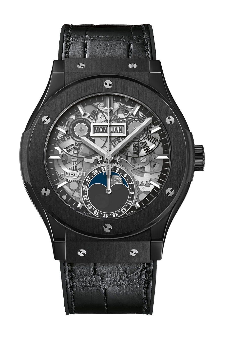 Hublot Classic Fusion Aerofusion Moonphase Black Magic