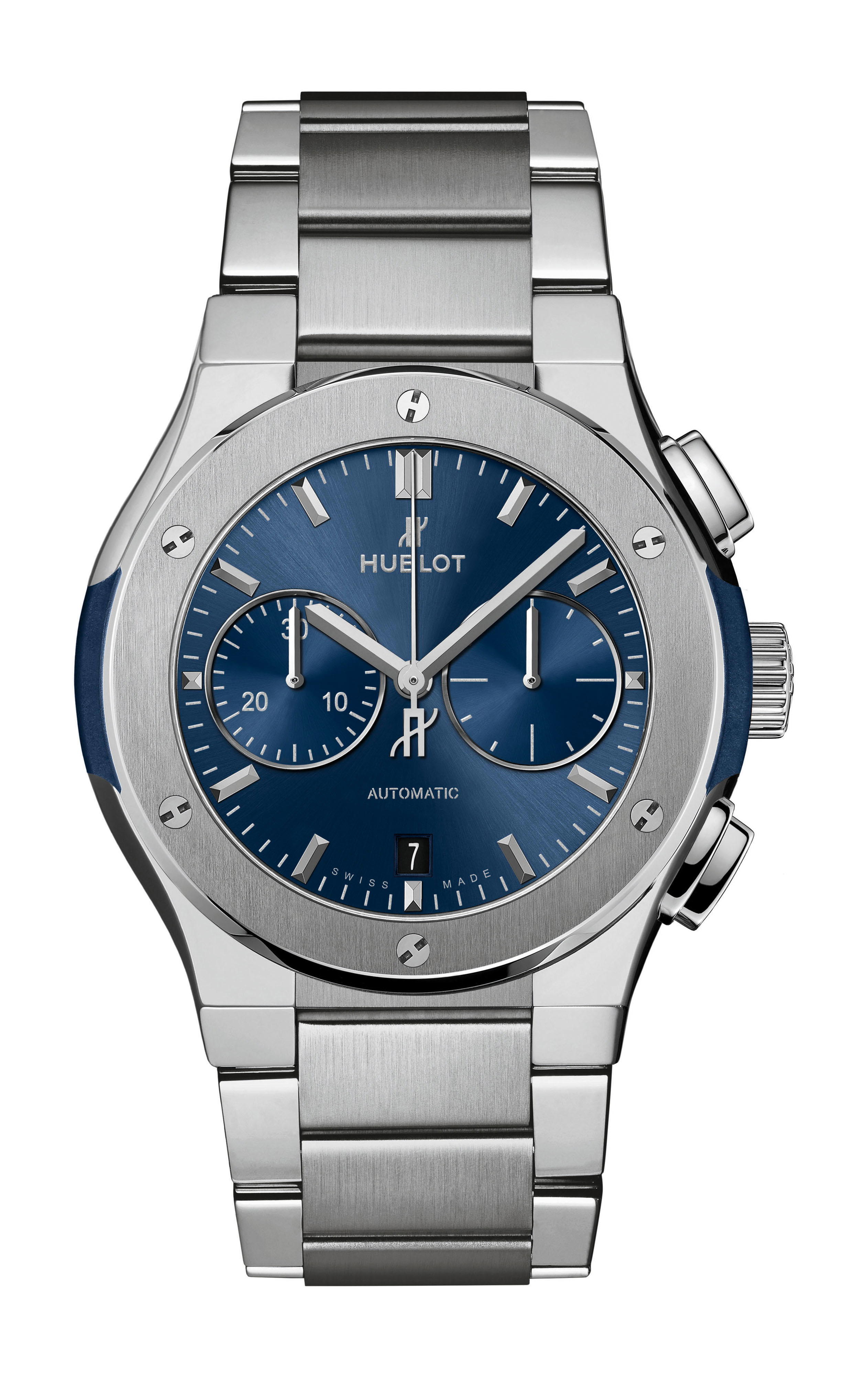 Hublot Classic Fusion Chronograph Titanium Blue Bracelet