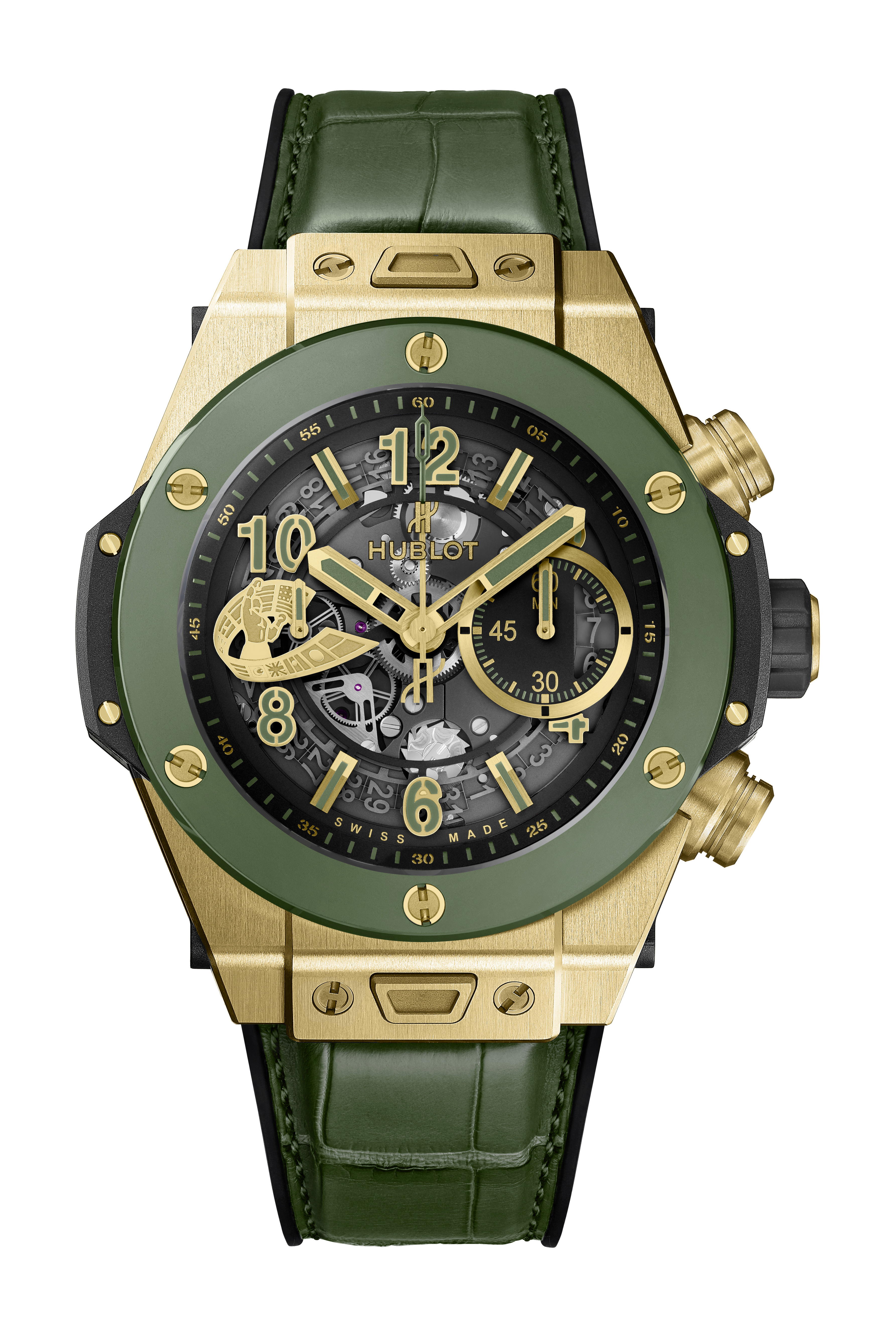 Hublot Big Bang Unico WBC Yellow Gold Green Ceramic