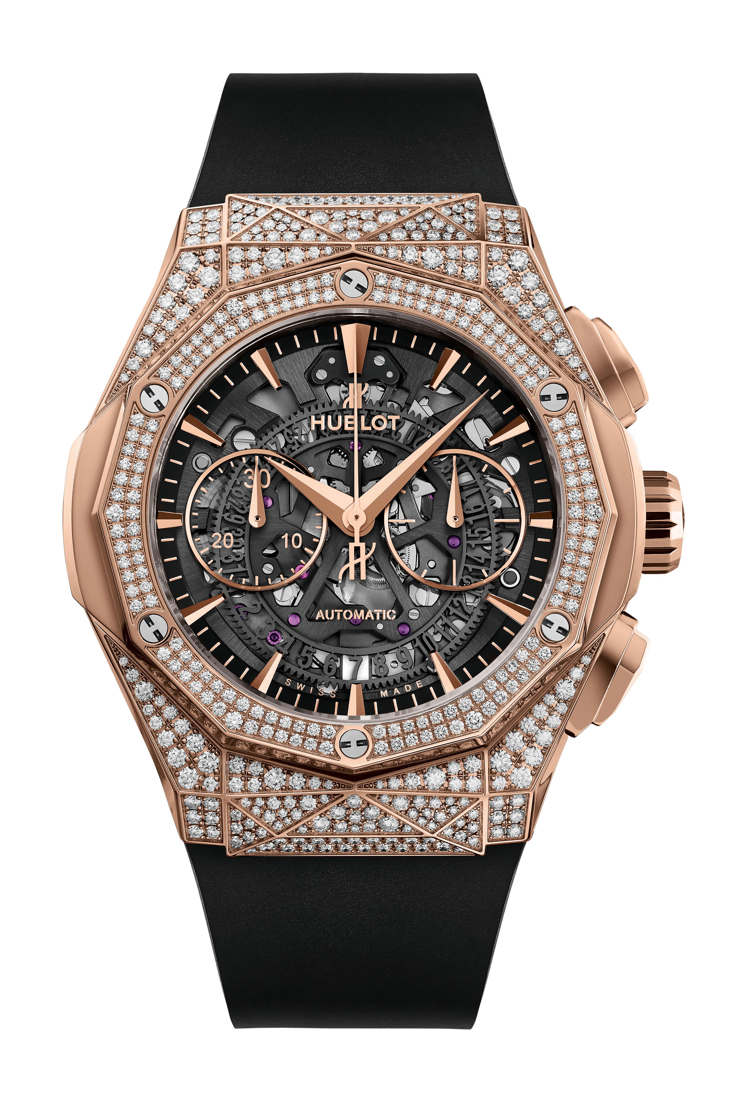 Hublot Classic Fusion Aerofusion Chronograph Orlinski King Gold Pavé