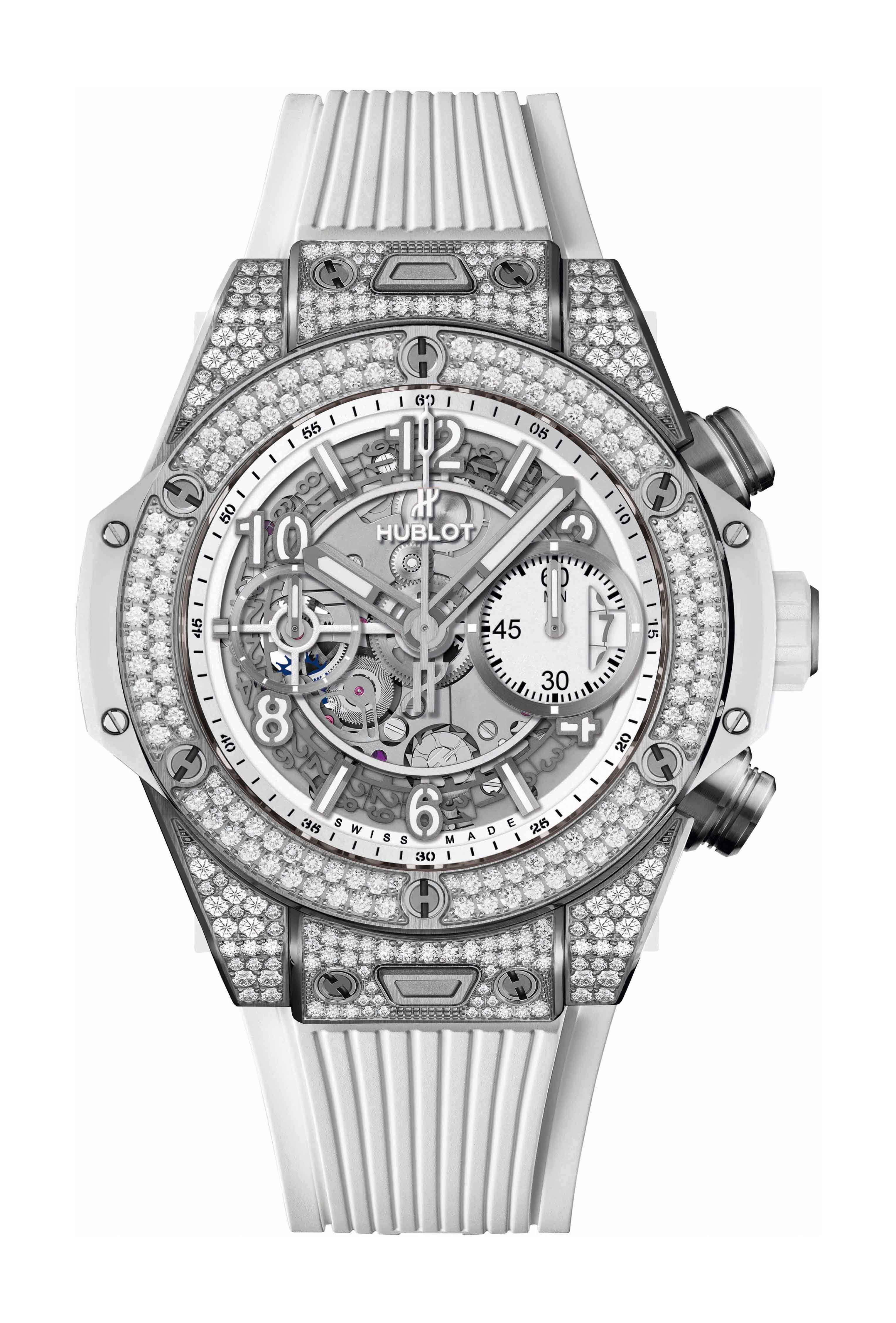 Hublot Big Bang Unico Titanium White Pavé