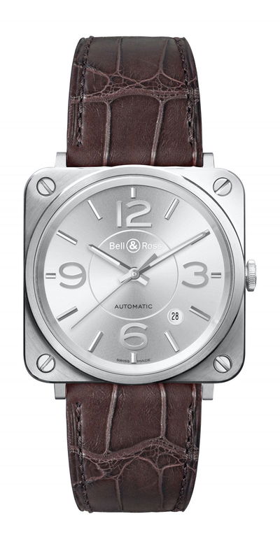 Bell &amp; Ross BR S-92 OFFICER SILVER 