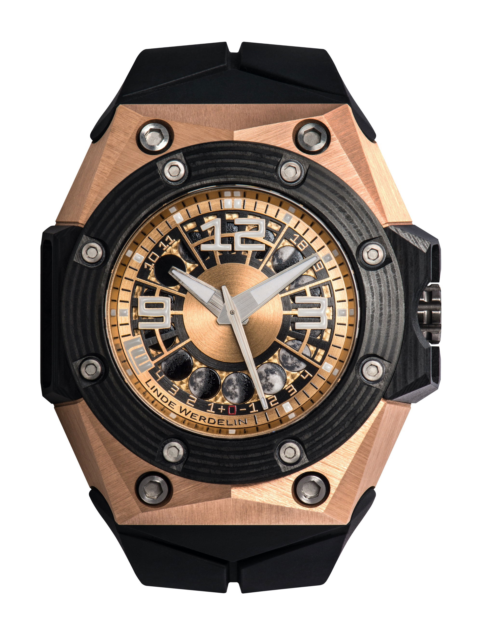 Linde Werdelin OKTOPUS MOON GOLD 3DTP CARBON