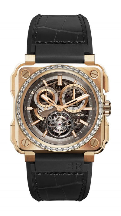 Bell &amp; Ross BR-X1 TOURBILLON ROSE GOLD DIAMONDS 