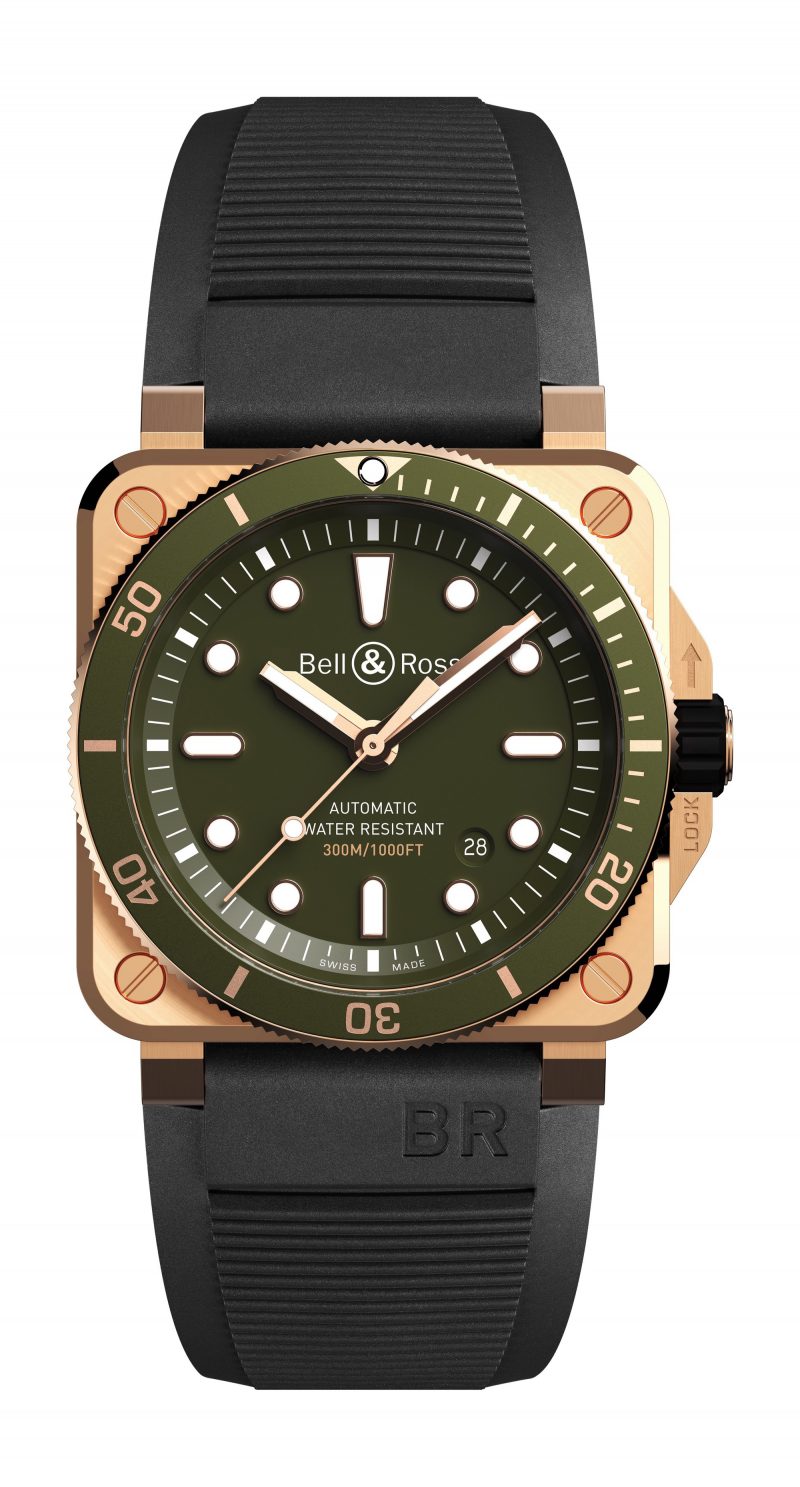 Bell \u0026 Ross BR 03-93 DIVER GREEN BRONZE 