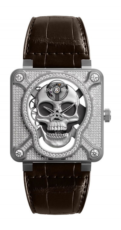 Bell &amp; Ross BR 01 Laughing Skull Full Diamond