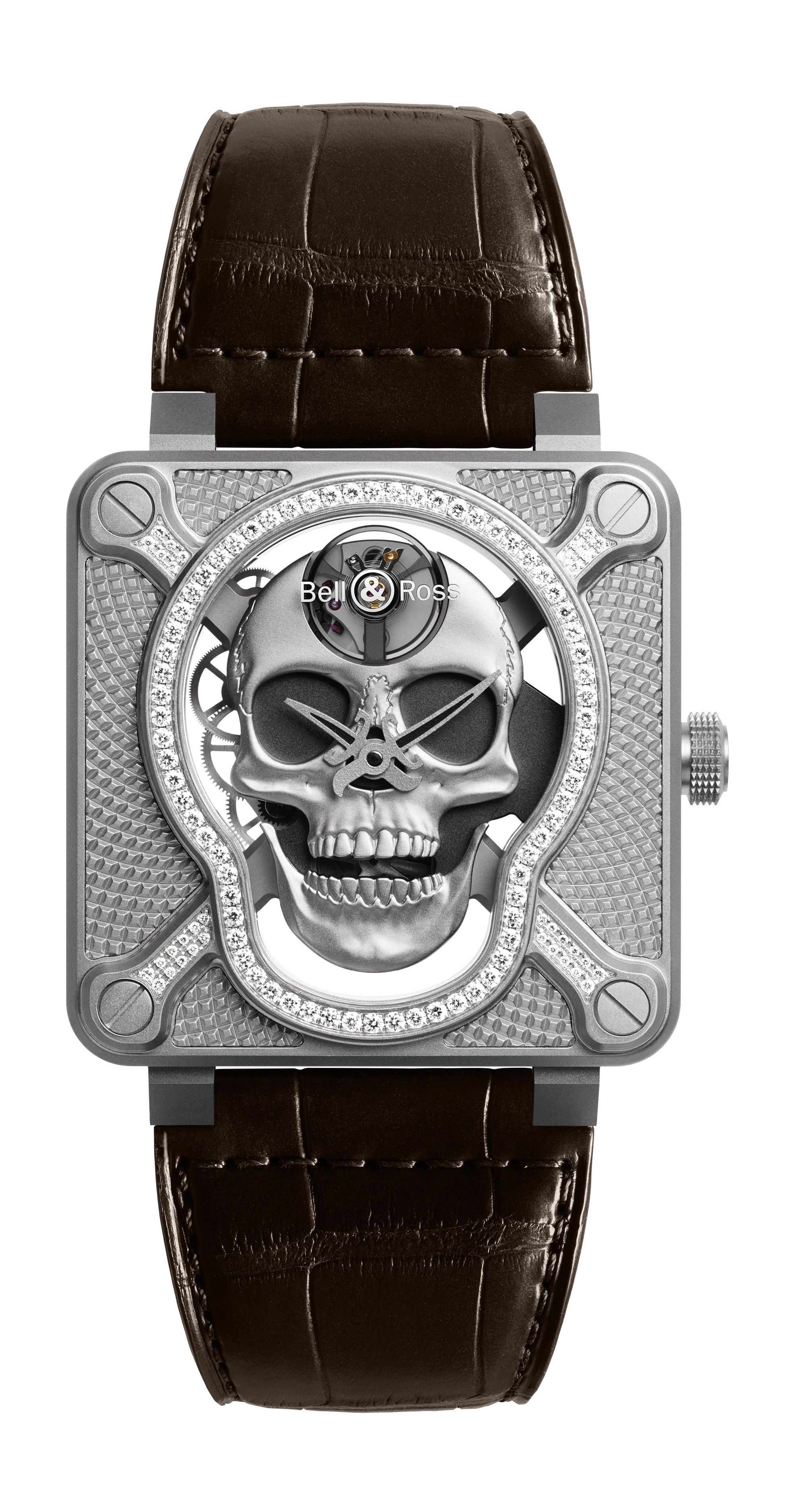 Bell &amp; Ross BR 01 Laughing Skull Light Diamond