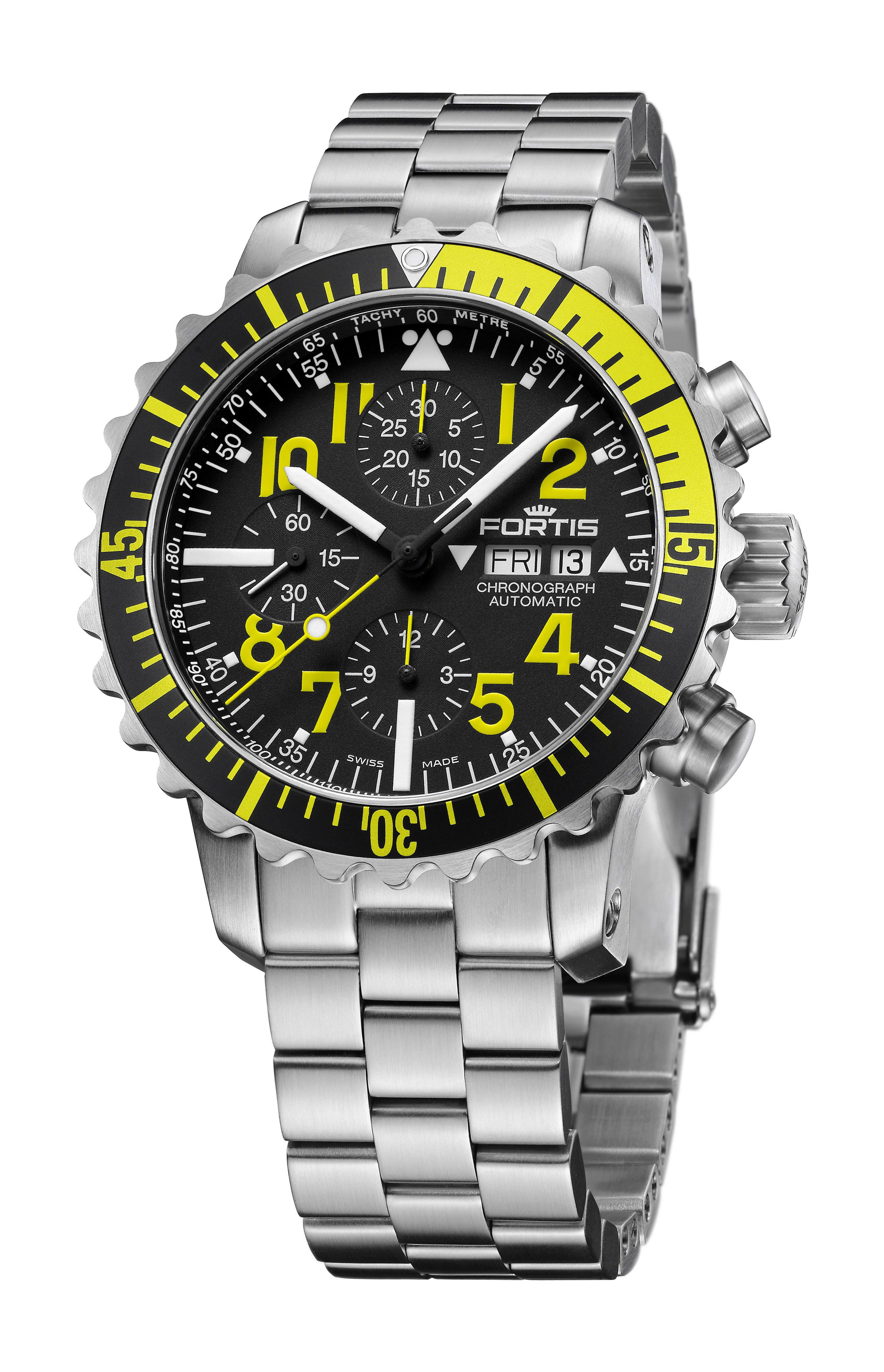 Fortis Marinemaster Yellow Chronograph