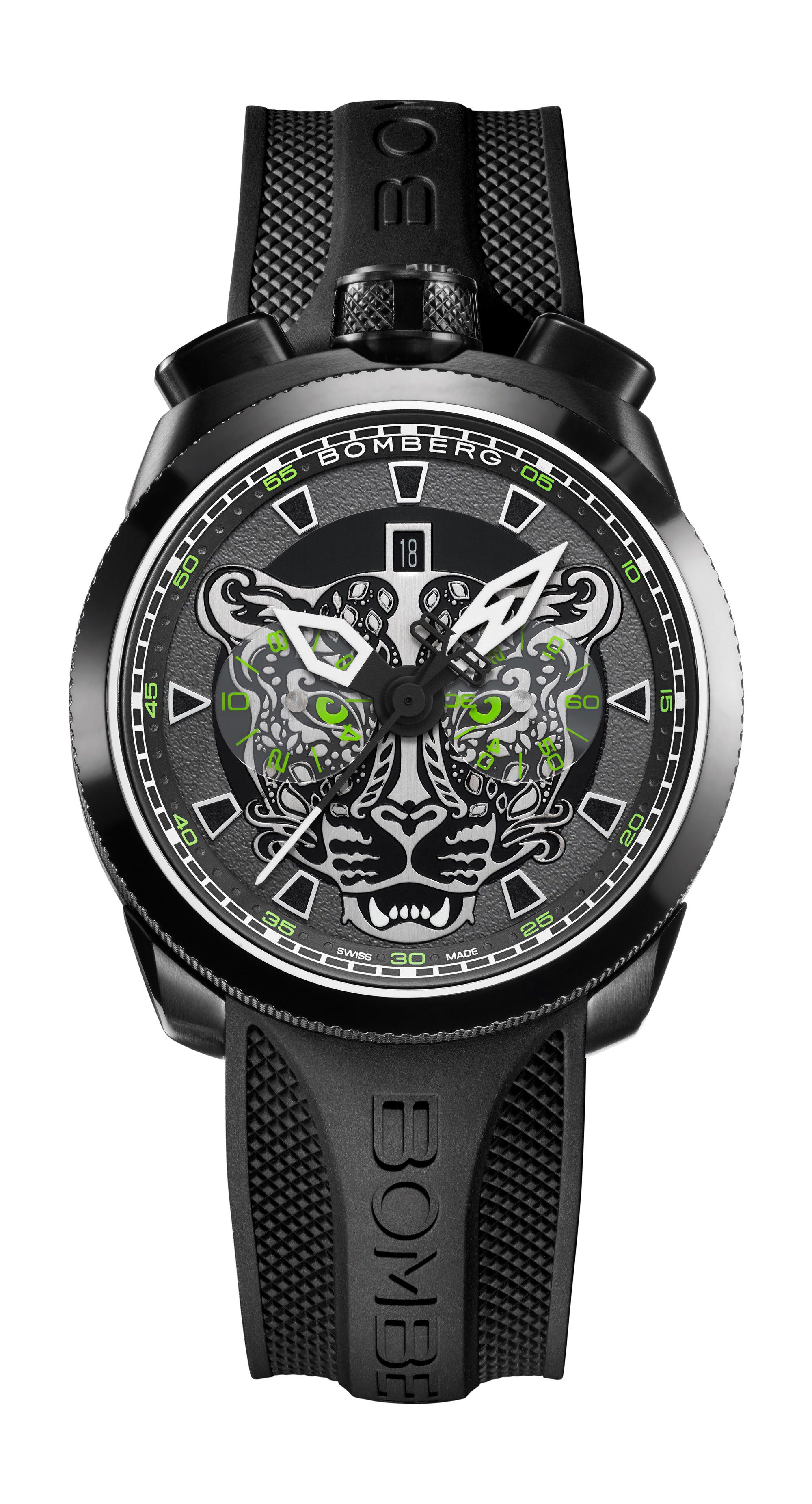 Bomberg BOLT-68 JAGUAR GREEN & BLACK SPECIAL EDITION