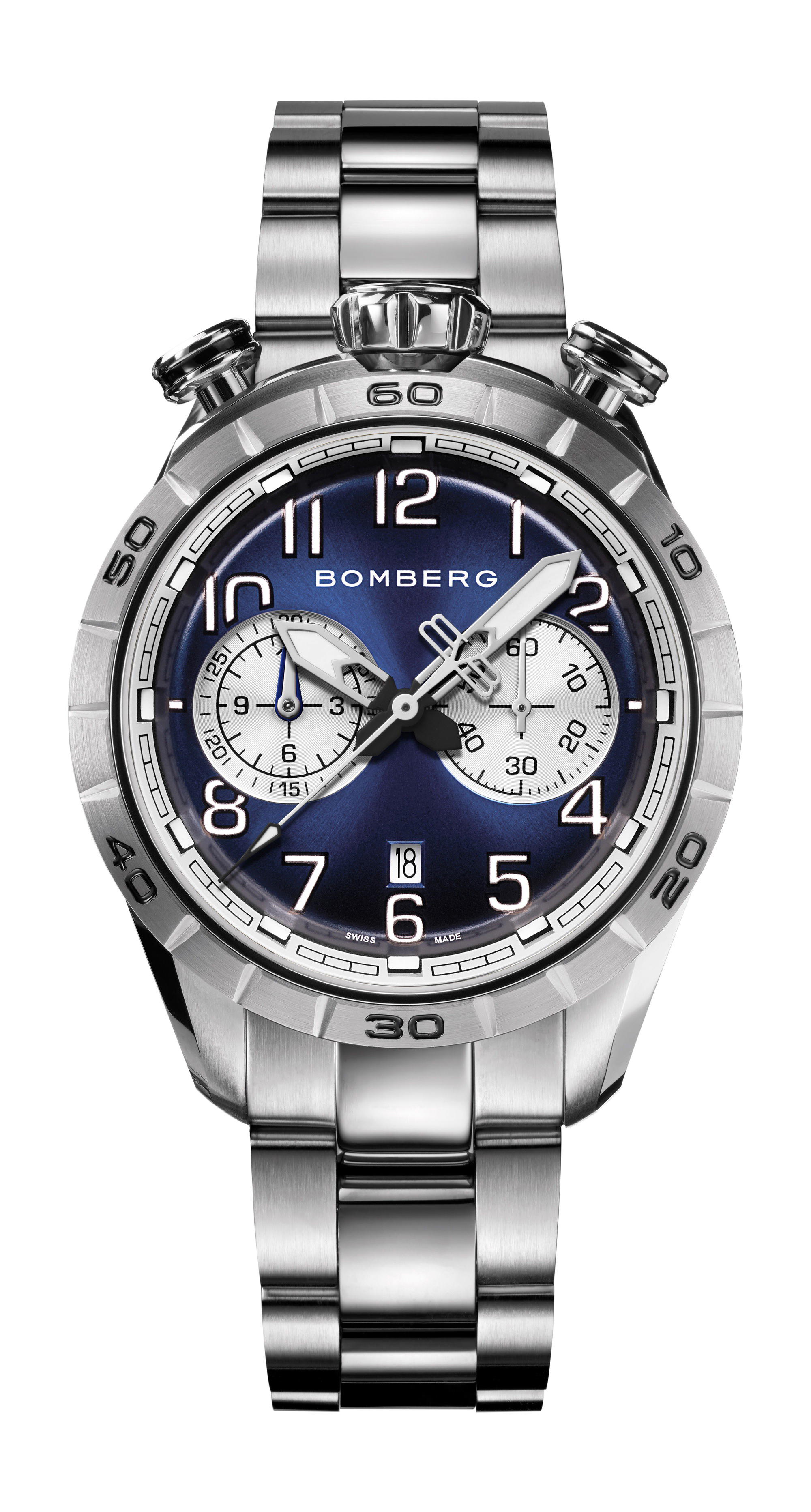 Bomberg BB-68 DARK BLUE & SILVER
