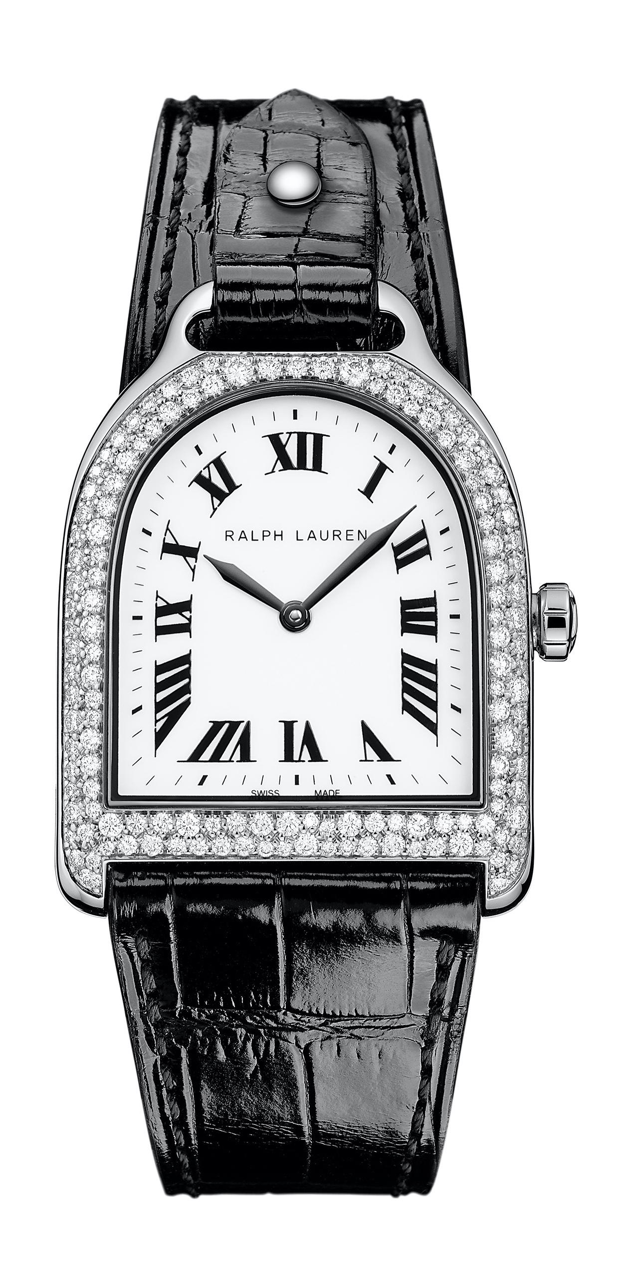 Ralph Lauren Stirrup Small With White Dial Snow Setting