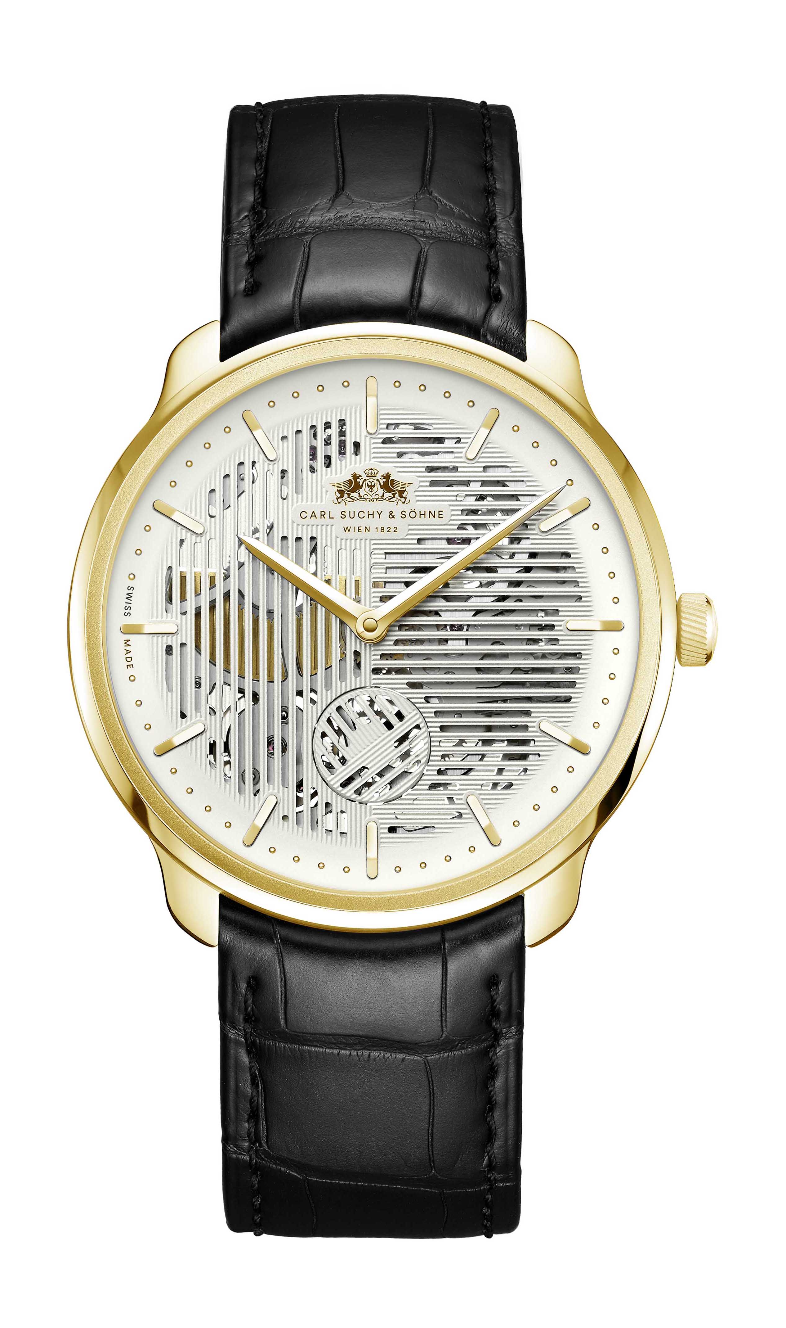 Carl Suchy & Söhne WALTZ N°1 - Skeleton Gold, White Dial