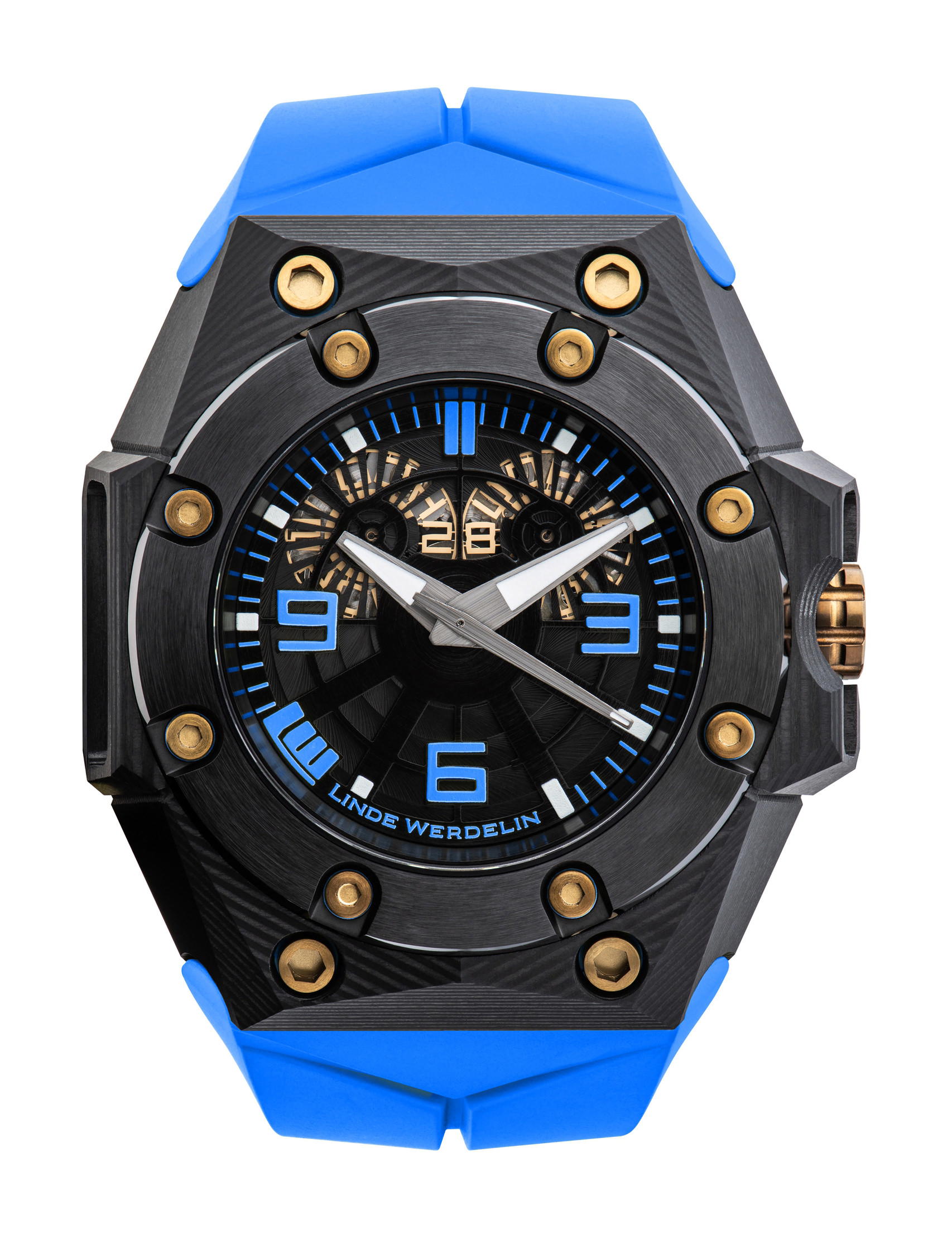 Linde Werdelin Oktopus Double Date 3DTP Carbon Blue