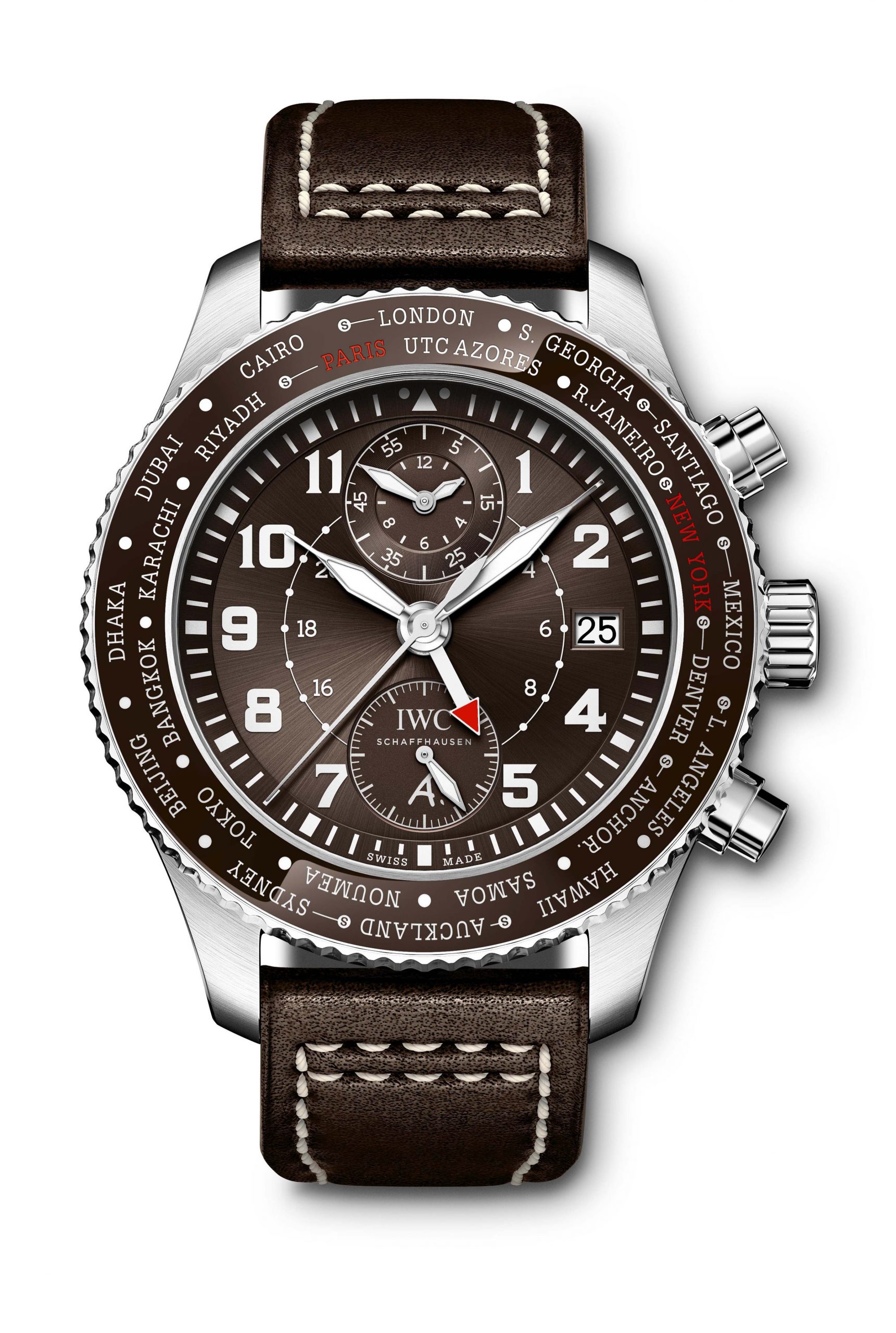 IWC Schaffhausen Pilot’s Watch Timezoner Chronograph Edition “80 Years Flight to New York”