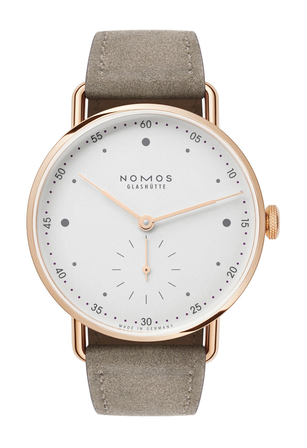 Nomos Glashütte Metro 33 rose gold