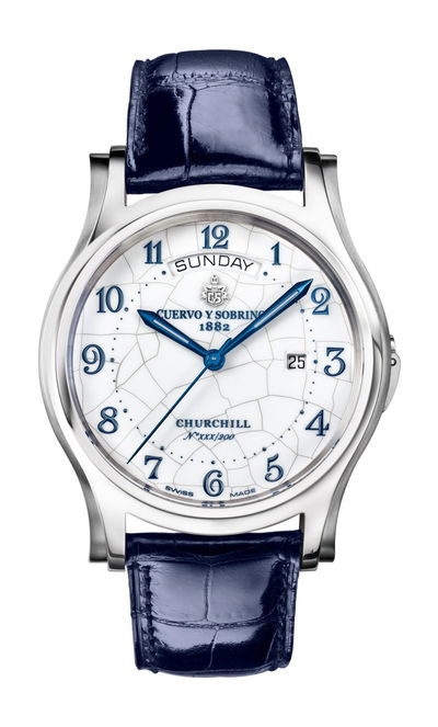 Cuervo y Sobrinos Robusto Day Date Churchill