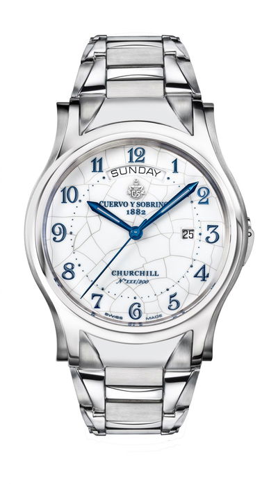 Cuervo y Sobrinos Robusto Day Date Churchill