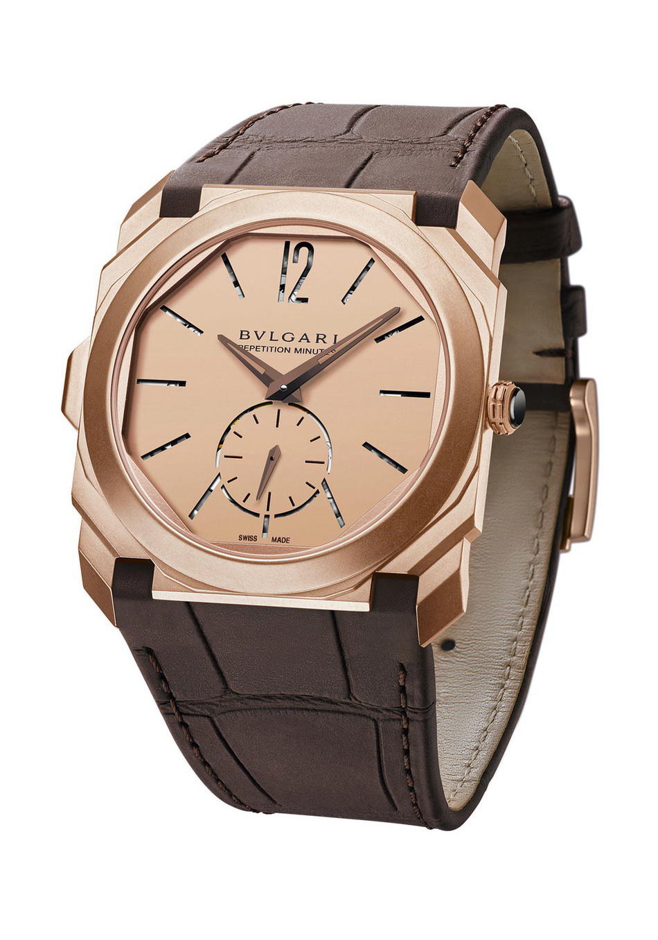 Bvlgari Octo Finissimo Minute Repeater In Sandblasted Rose Gold