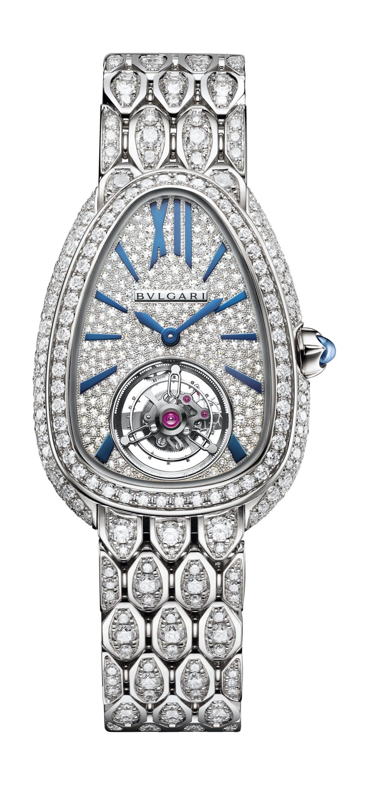 Bvlgari Serpenti Seduttori Tourbillon White Gold And Full Diamonds
