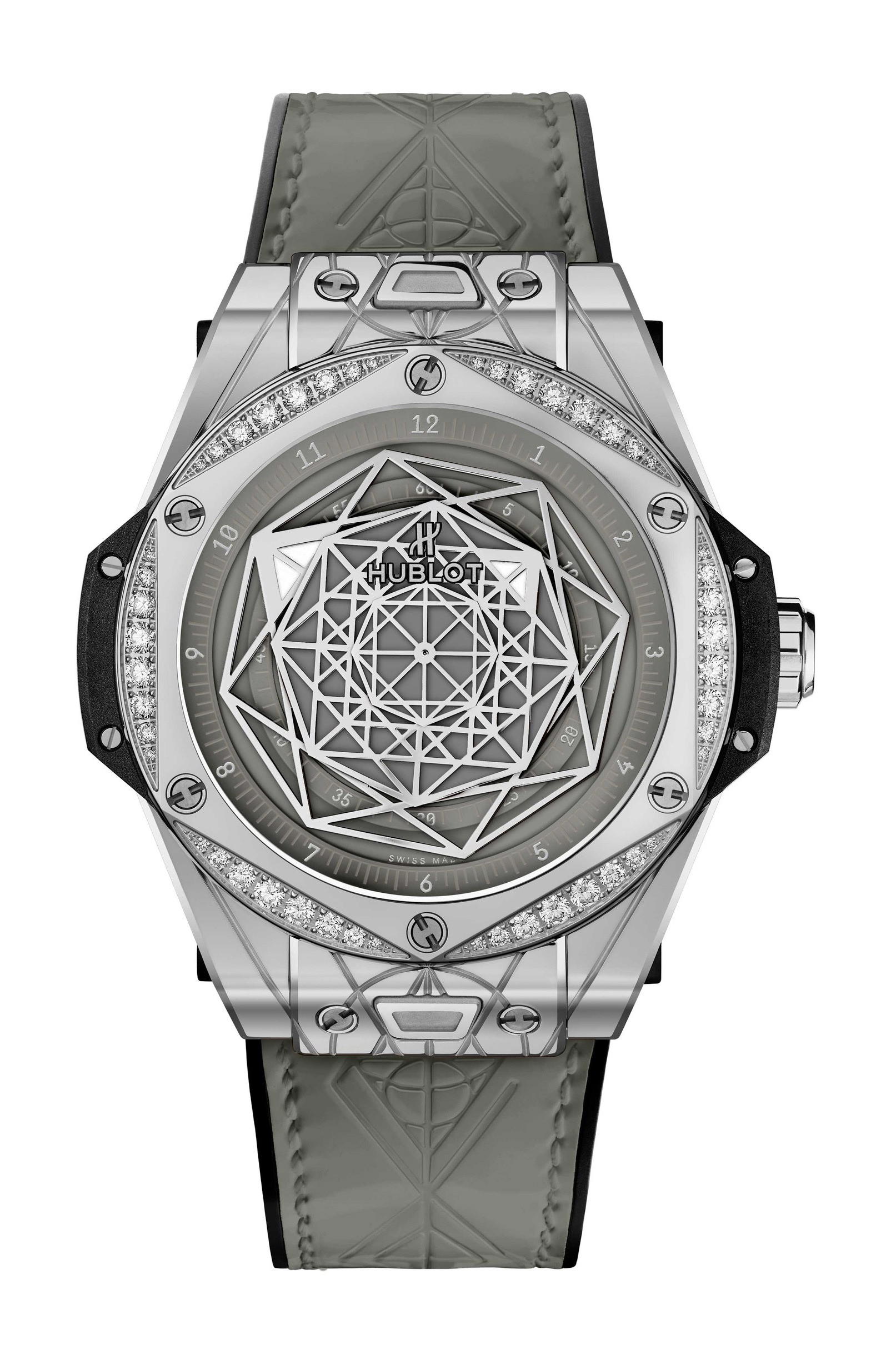 Hublot Big Bang One Click Sang Bleu Steel Grey Diamonds