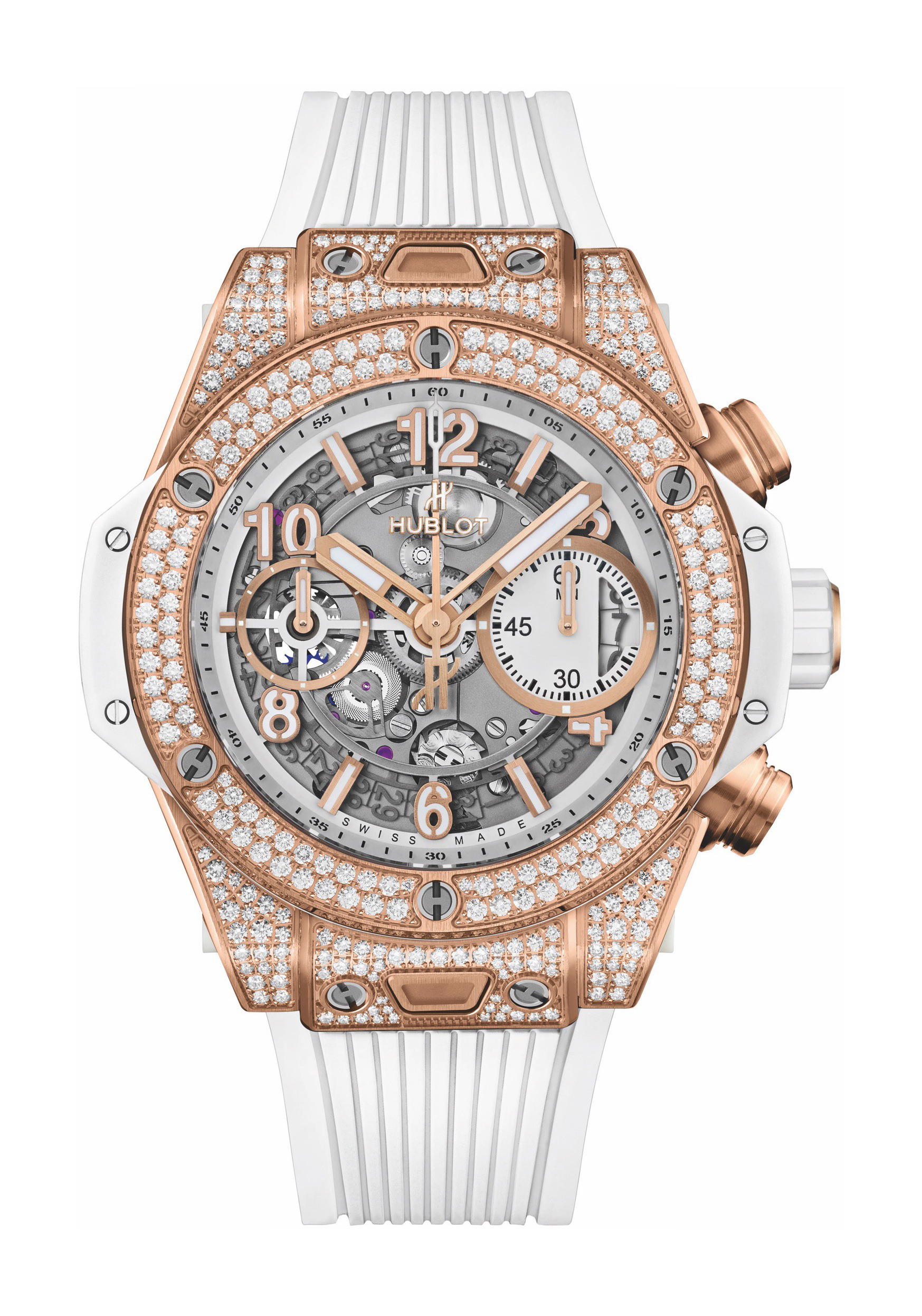 Hublot Big Bang Unico King Gold White Pavé