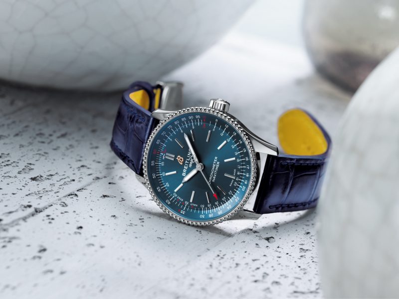 breitling navitimer 38mm blue
