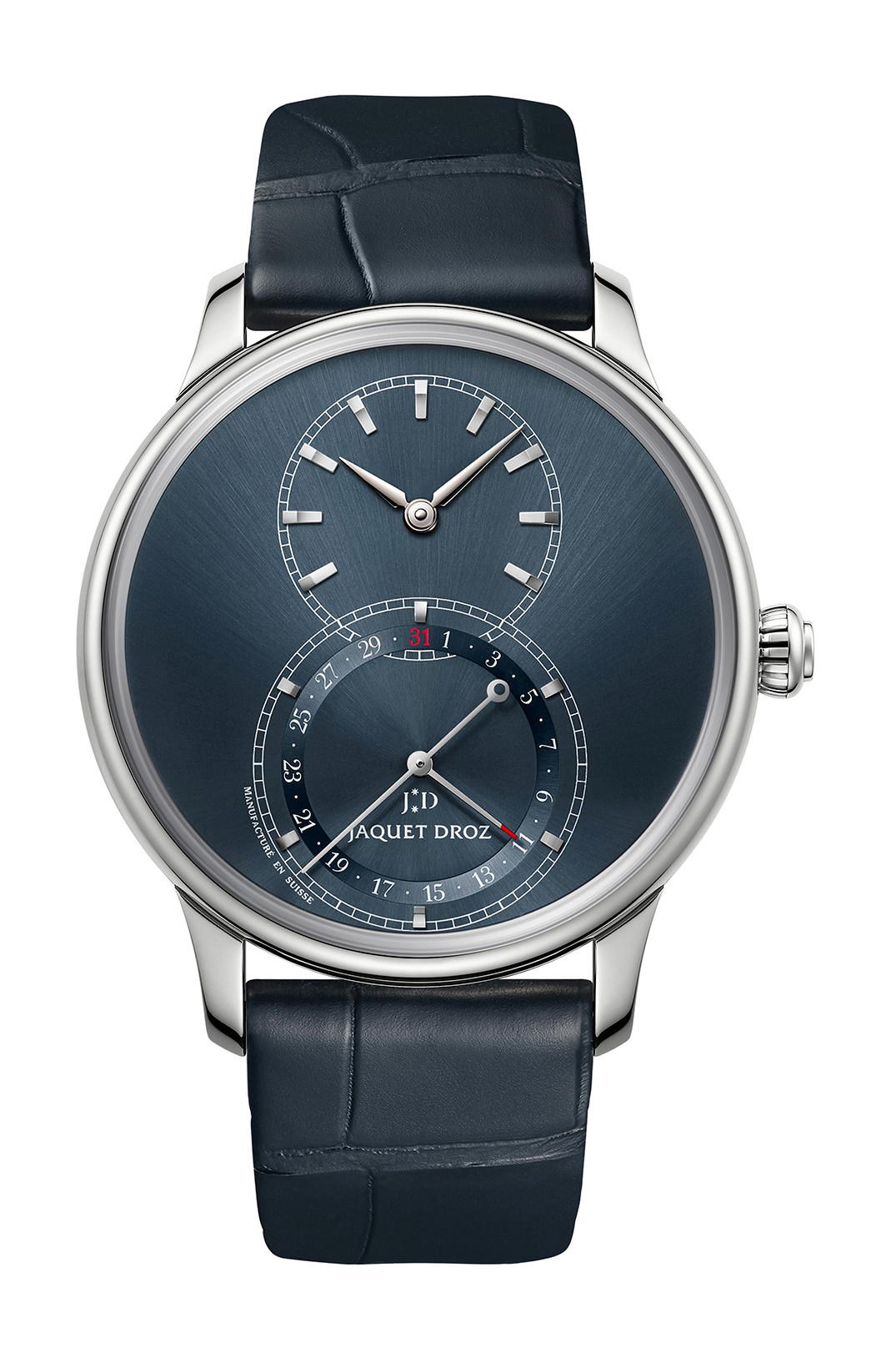 Jaquet Droz Grande Seconde Quantième Satin-Brushed Blue