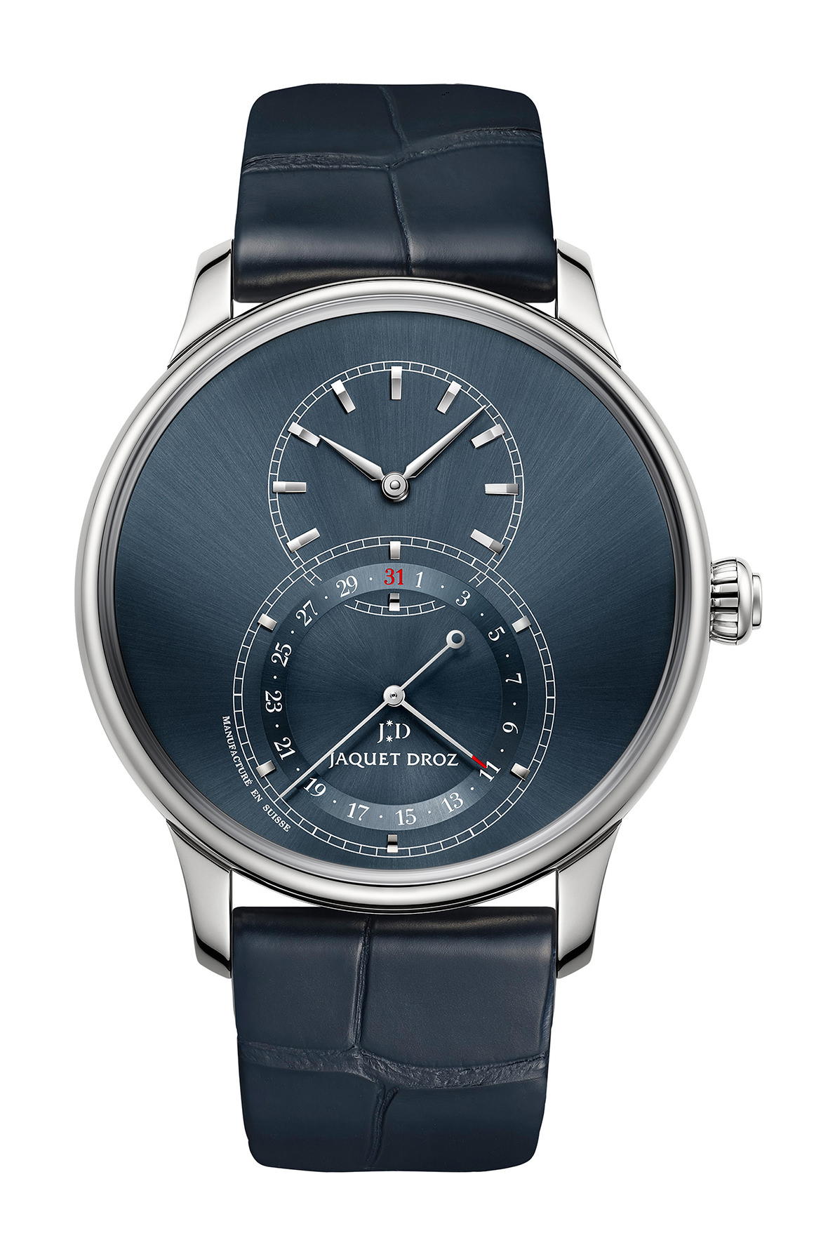 Jaquet Droz Grande Seconde Quantième Satin-Brushed Blue