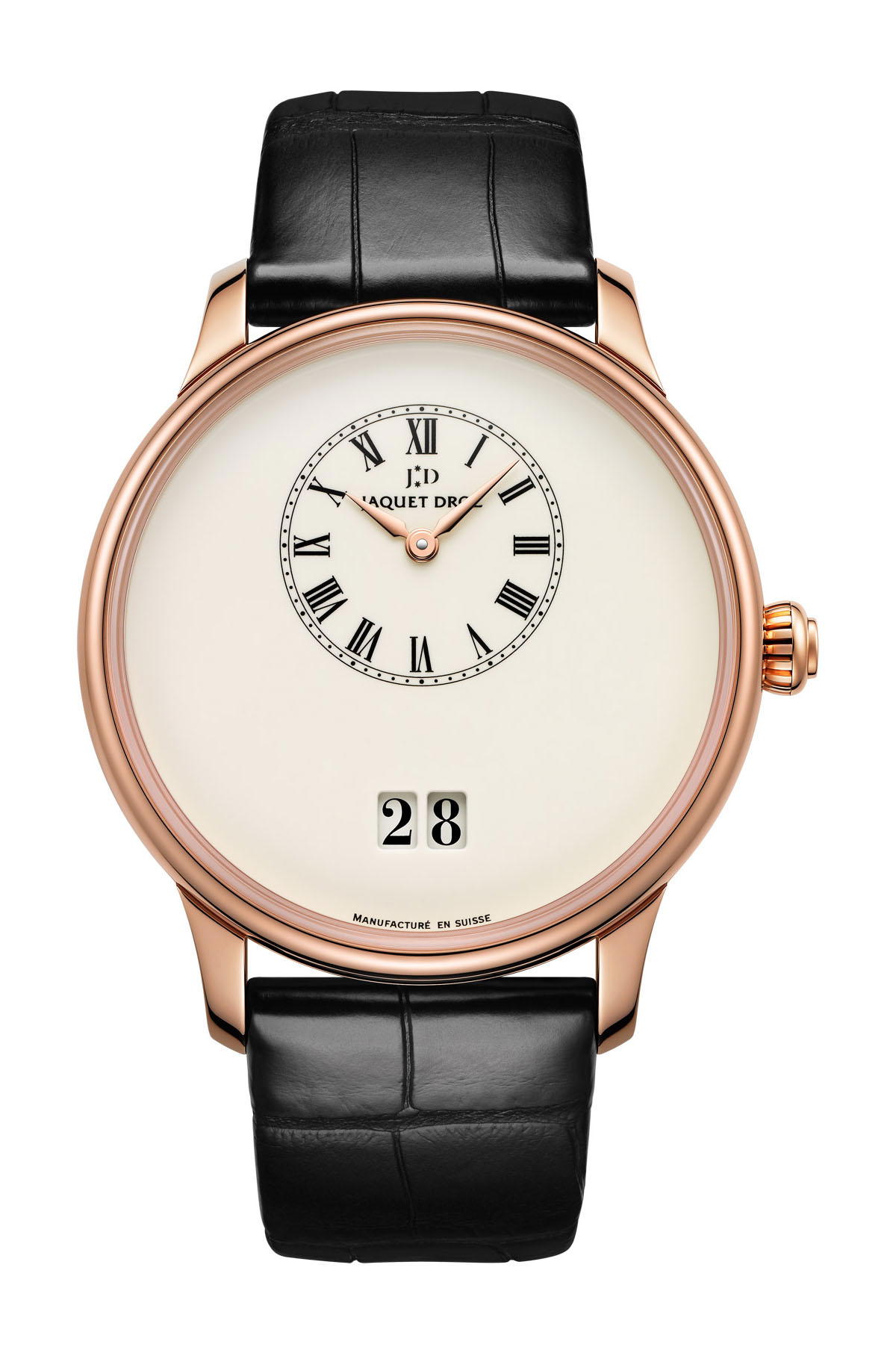 Jaquet Droz Grande Date Ivory Enamel