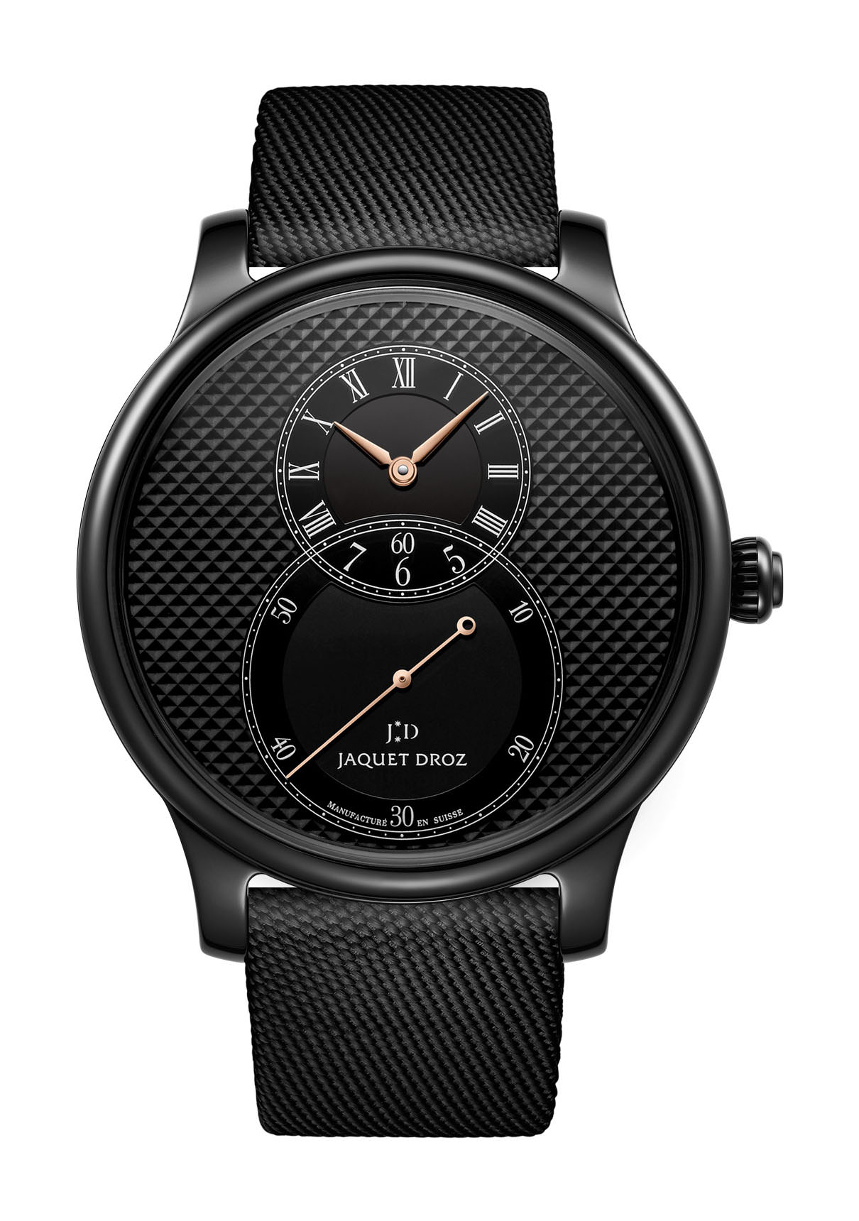 Jaquet Droz Grande Seconde Black Ceramic Clous De Paris