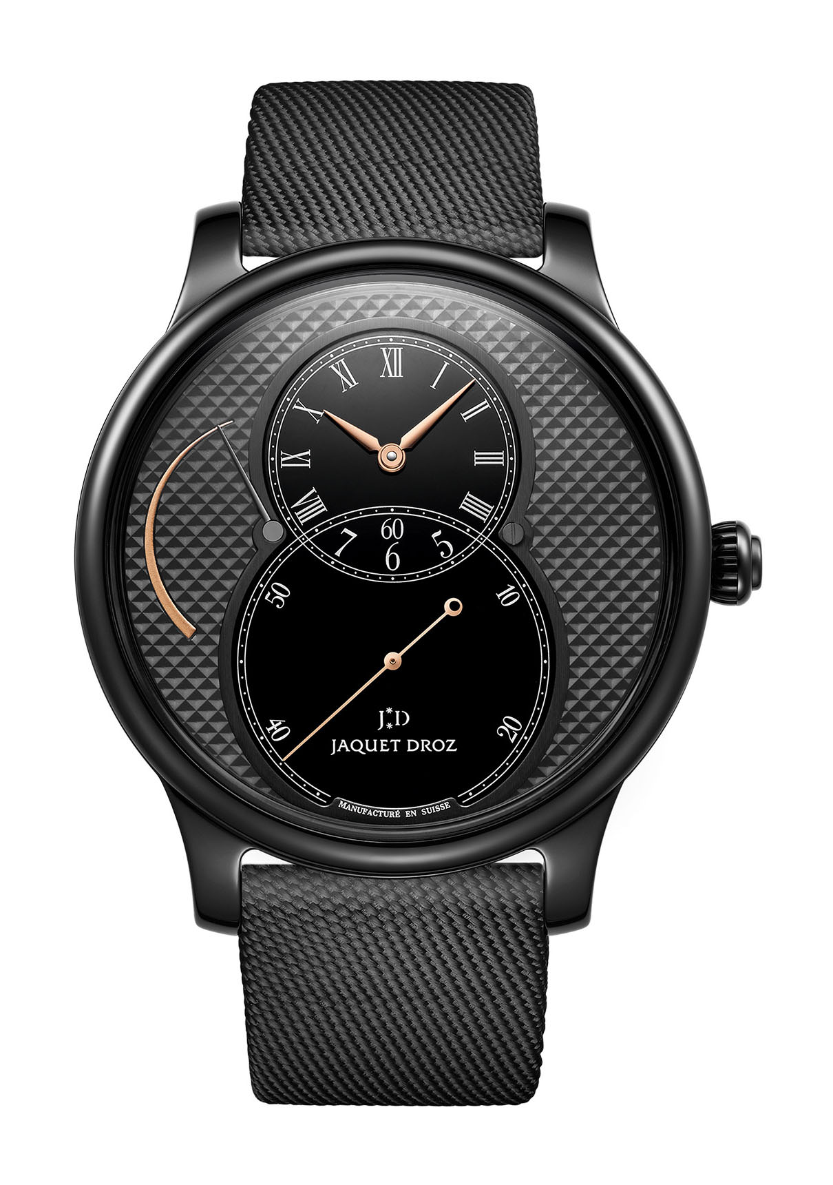 Jaquet Droz Grande Seconde Power Reserve Ceramic Clous De Paris