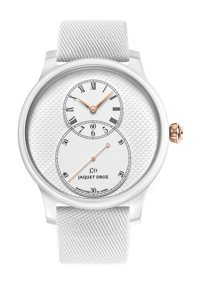 Jaquet Droz Grande Seconde White Ceramic Clous De Paris