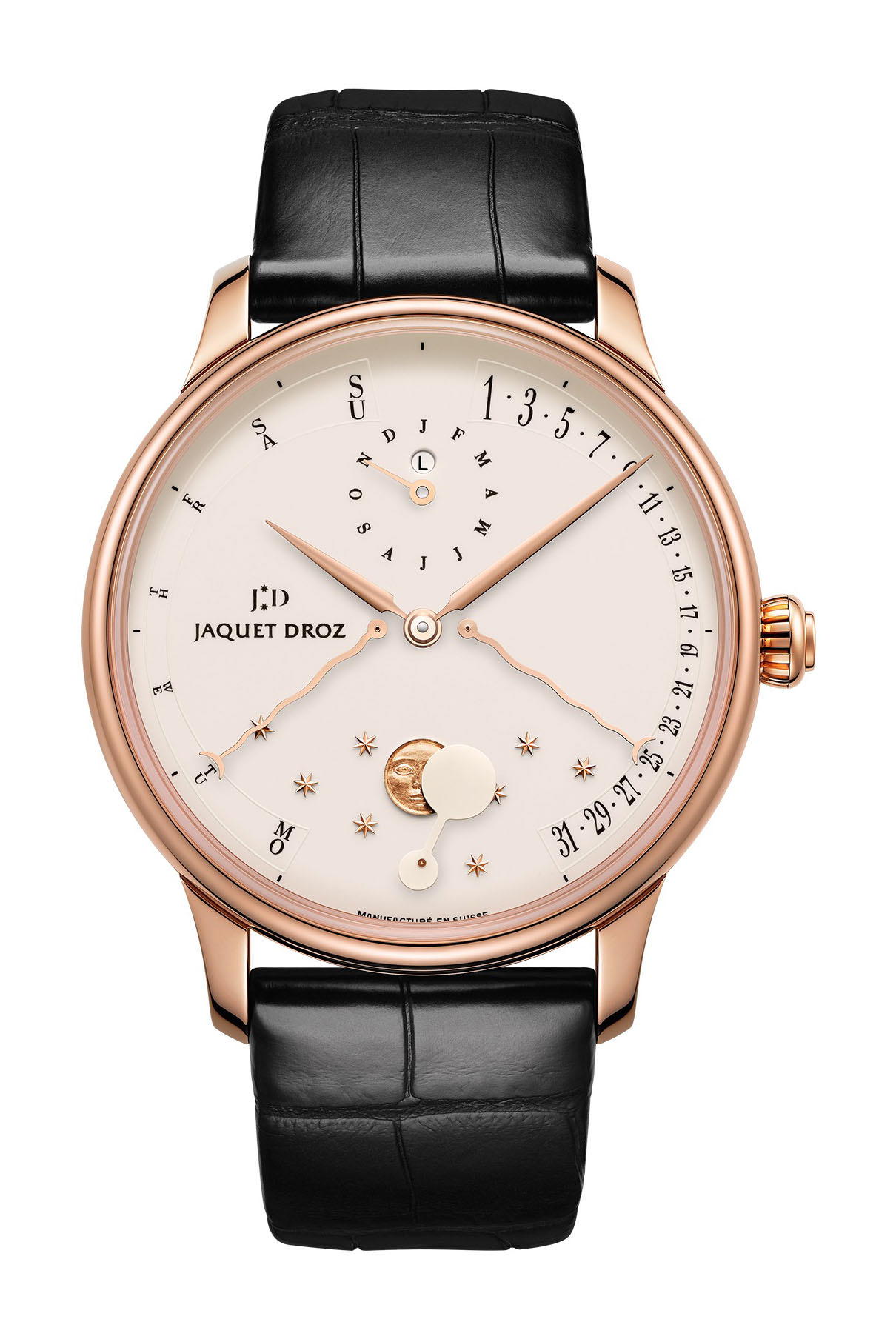 Jaquet Droz Perpetual Calendar Éclipse Ivory Enamel
