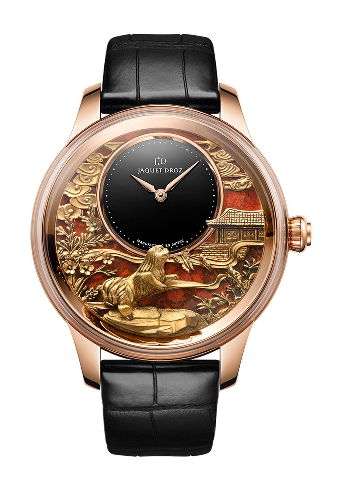 Jaquet Droz Petite Heure Minute Relief Dog