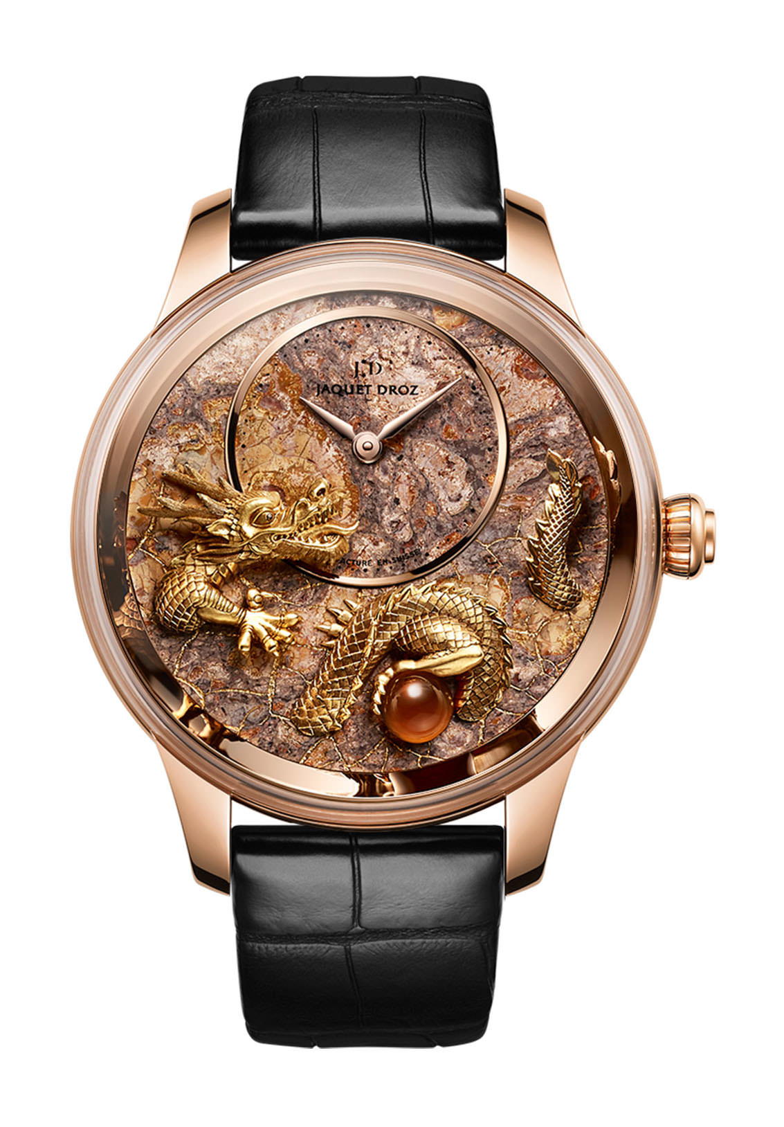 Jaquet Droz Petite Heure Minute Relief Dragon