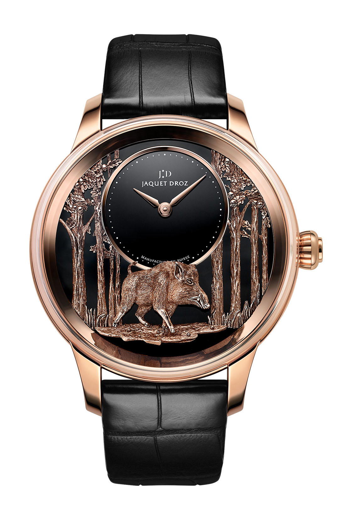 Jaquet Droz Petite Heure Minute Relief Pig