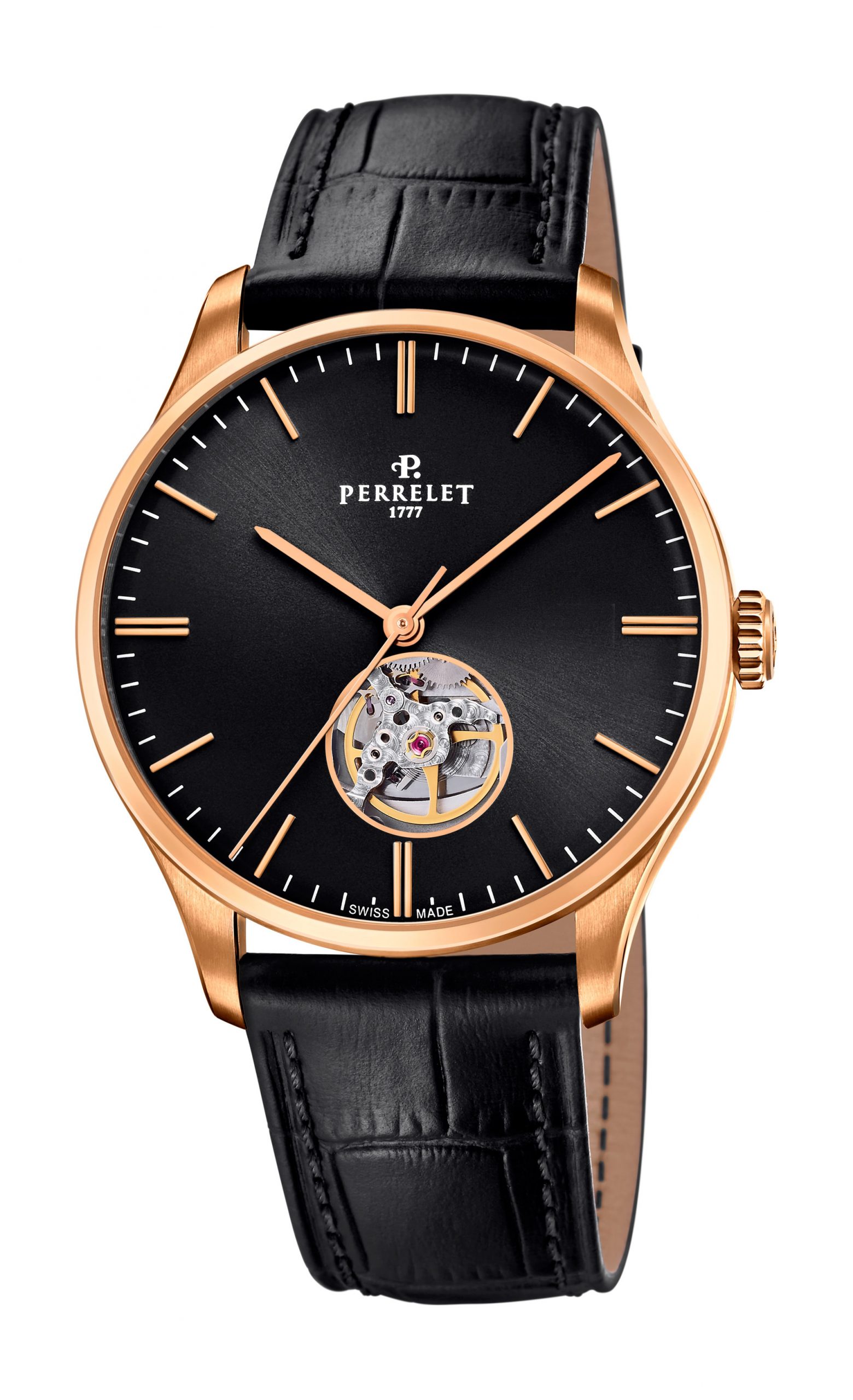 Perrelet Weekend Open Heart Black