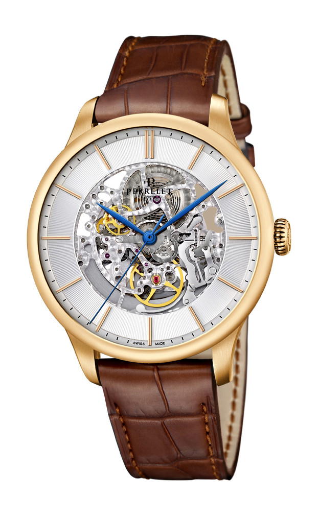 Perrelet First Class 3 Hands Skeleton Gold